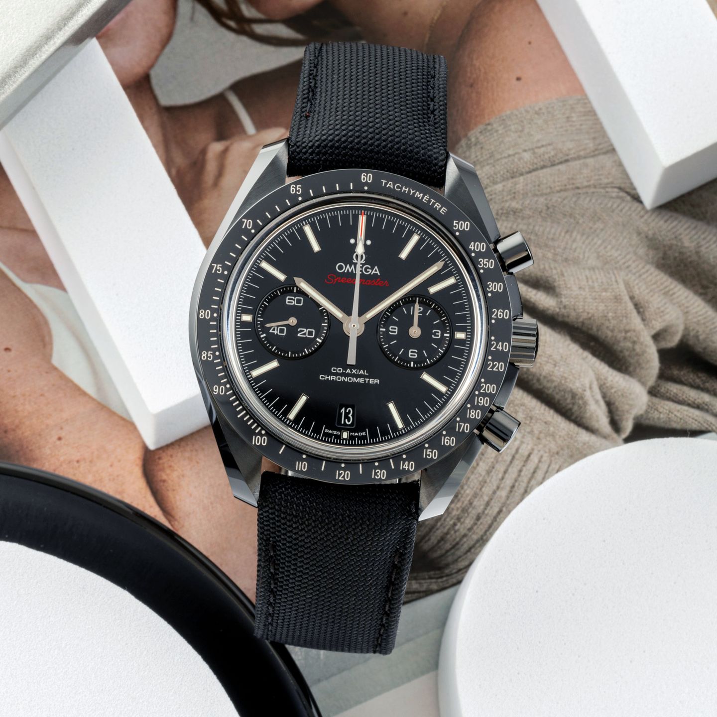 Omega Speedmaster 311.92.44.51.01.007 (Unknown (random serial)) - Black dial 44 mm Ceramic case (1/8)