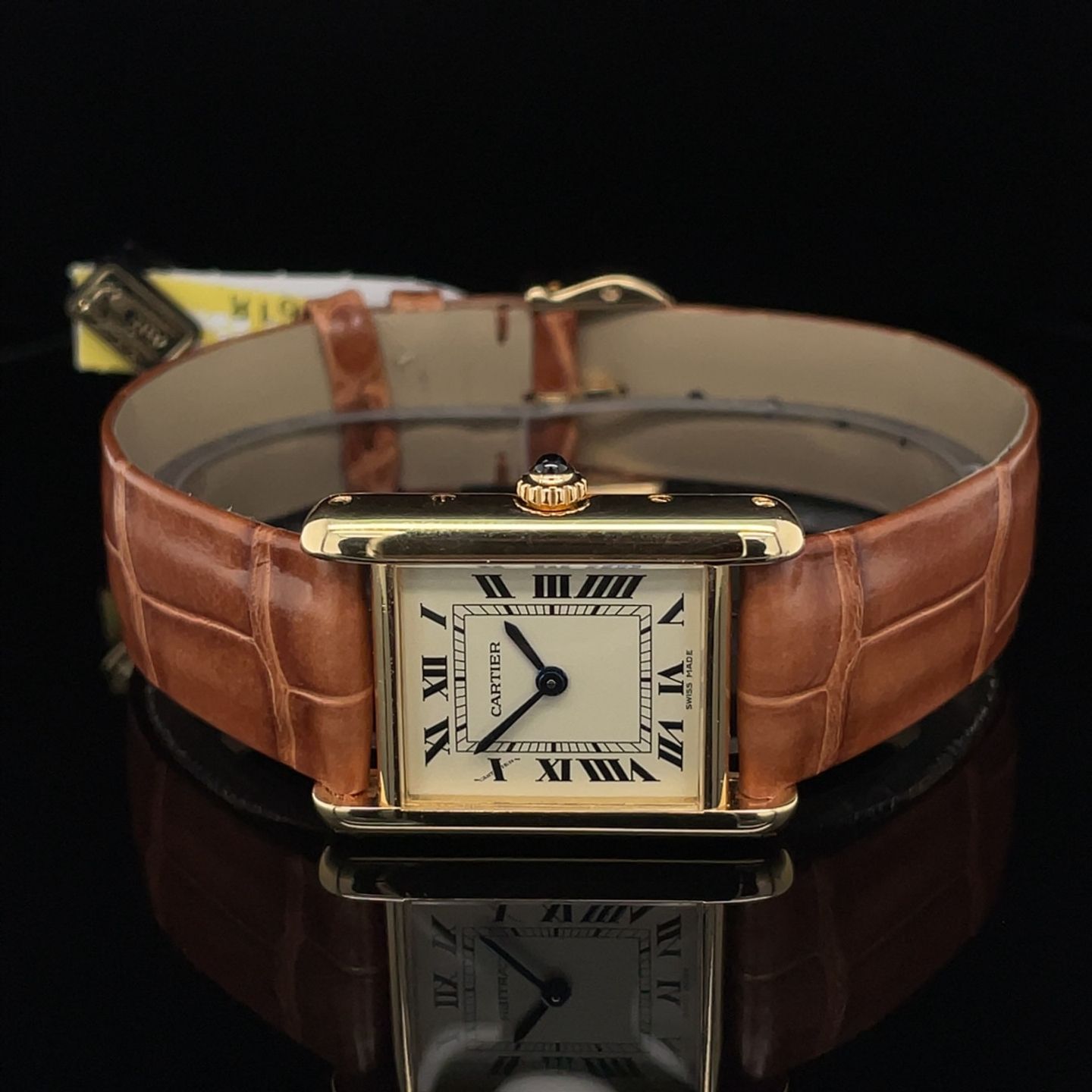 Cartier Tank Louis Cartier 11511 (Onbekend (willekeurig serienummer)) - Champagne wijzerplaat 20mm Geelgoud (7/8)