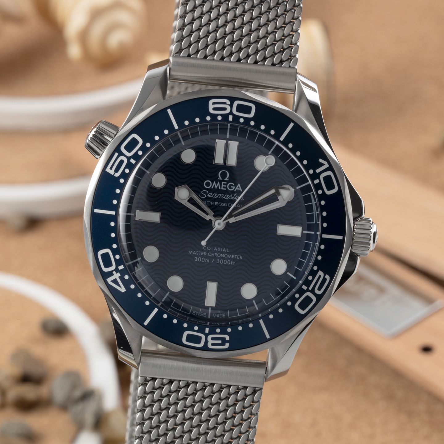 Omega Seamaster Diver 300 M 210.30.42.20.03.002 (Onbekend (willekeurig serienummer)) - Blauw wijzerplaat 42mm Staal (3/8)