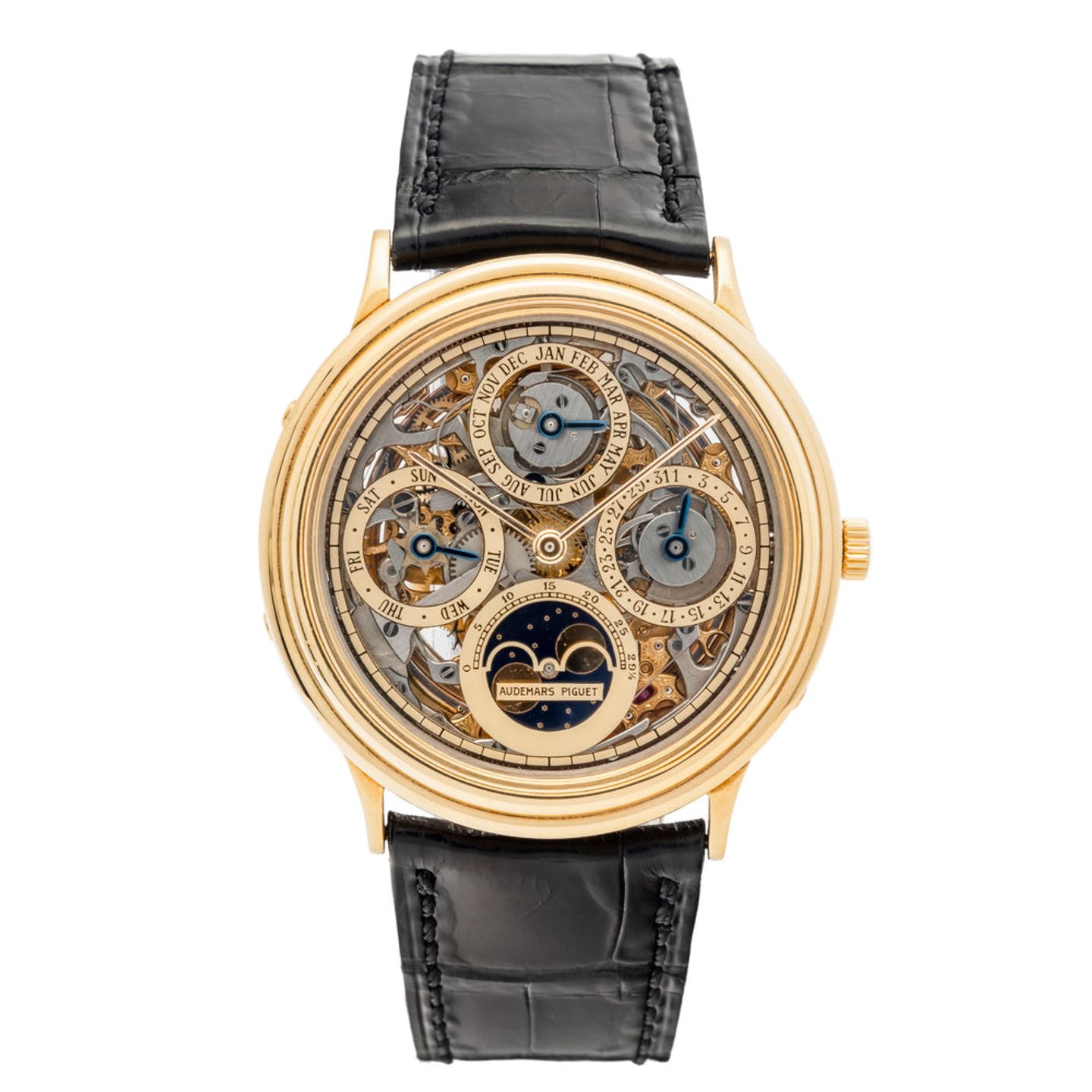 Audemars Piguet Quantieme Perpetual Calendar 25558BA (1988) - Transparant wijzerplaat 36mm Geelgoud (2/7)