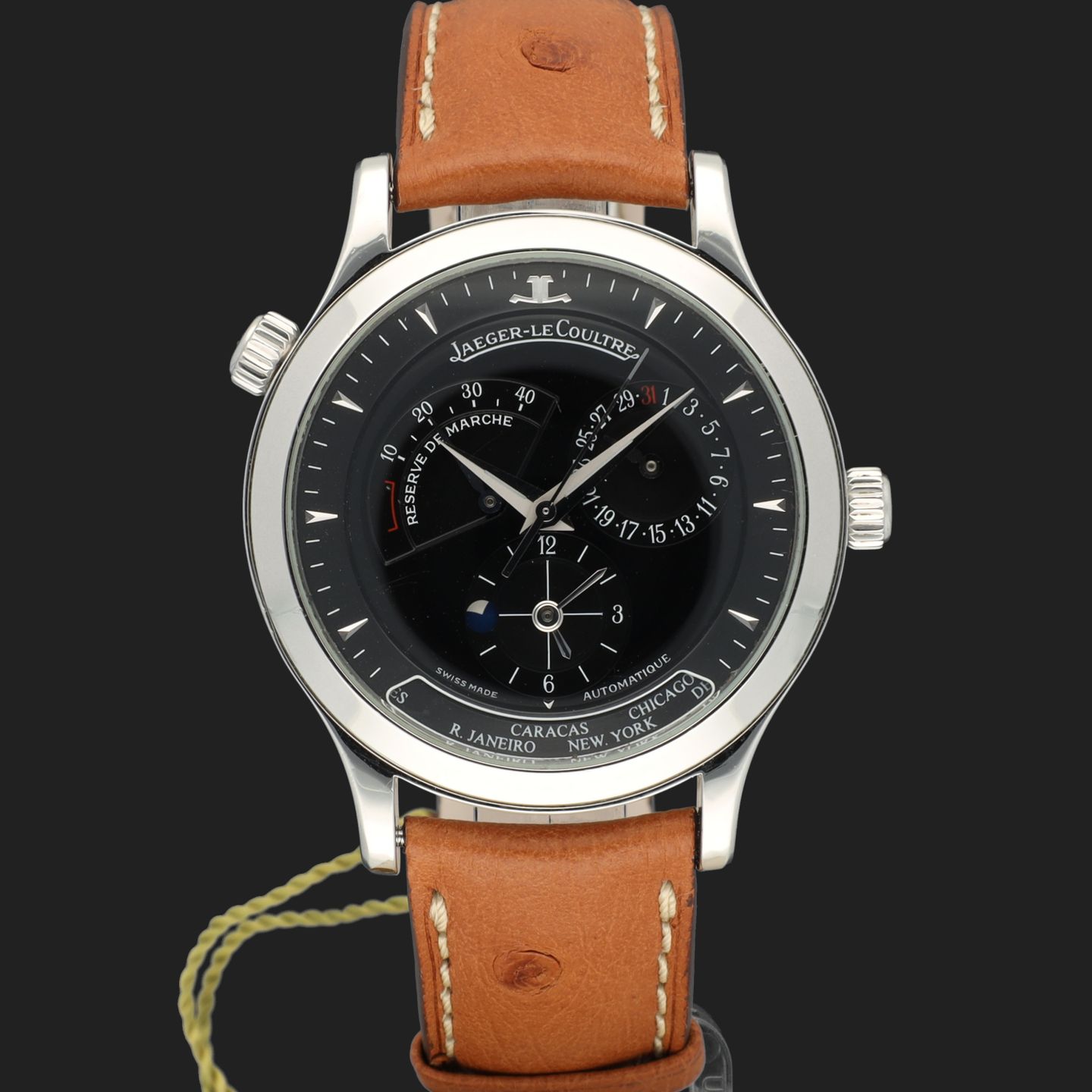 Jaeger-LeCoultre Master Geographic 142.8.92 (Unknown (random serial)) - White dial 38 mm Steel case (3/8)