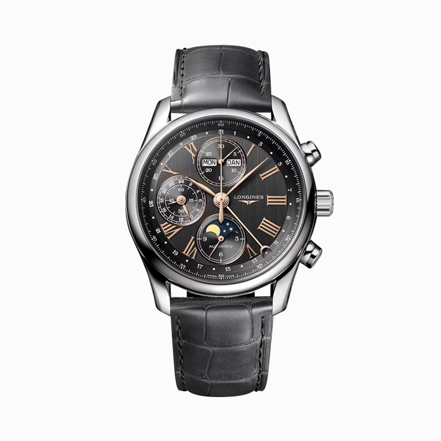 Longines Master Collection L2.673.4.61.2 (2025) - Grijs wijzerplaat 40mm Staal (1/1)