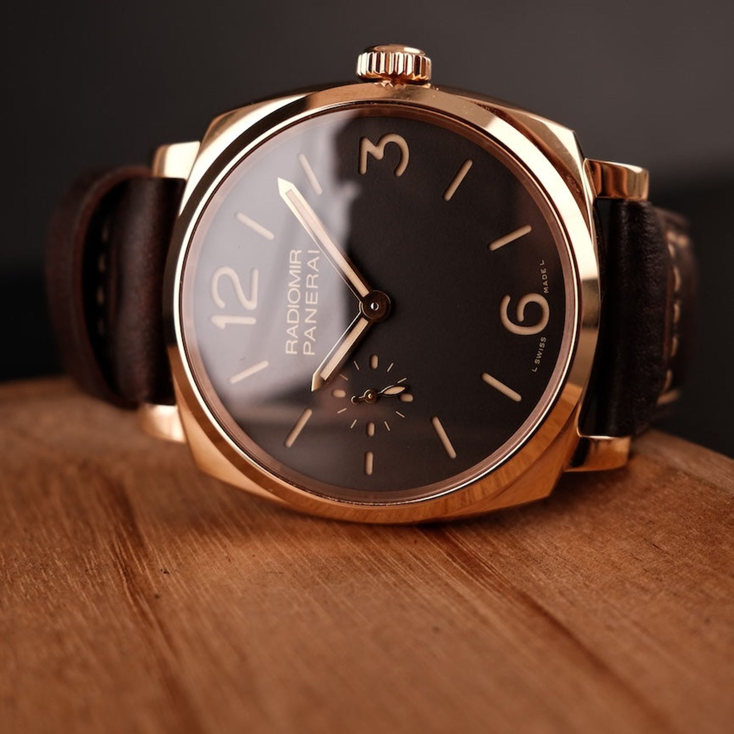 Panerai Radiomir 1940 PAM00513 (2020) - Brown dial 42 mm Red Gold case (4/8)