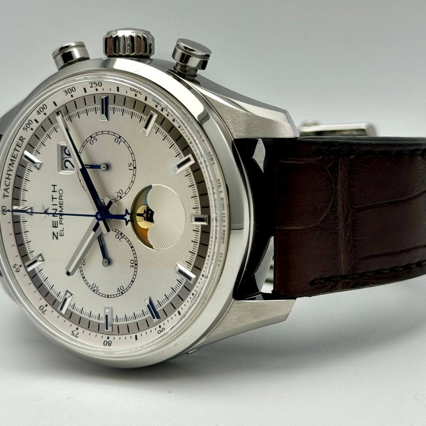 Zenith El Primero 03.2160.4047/02.C713 (2018) - Zilver wijzerplaat 45mm Staal (8/10)