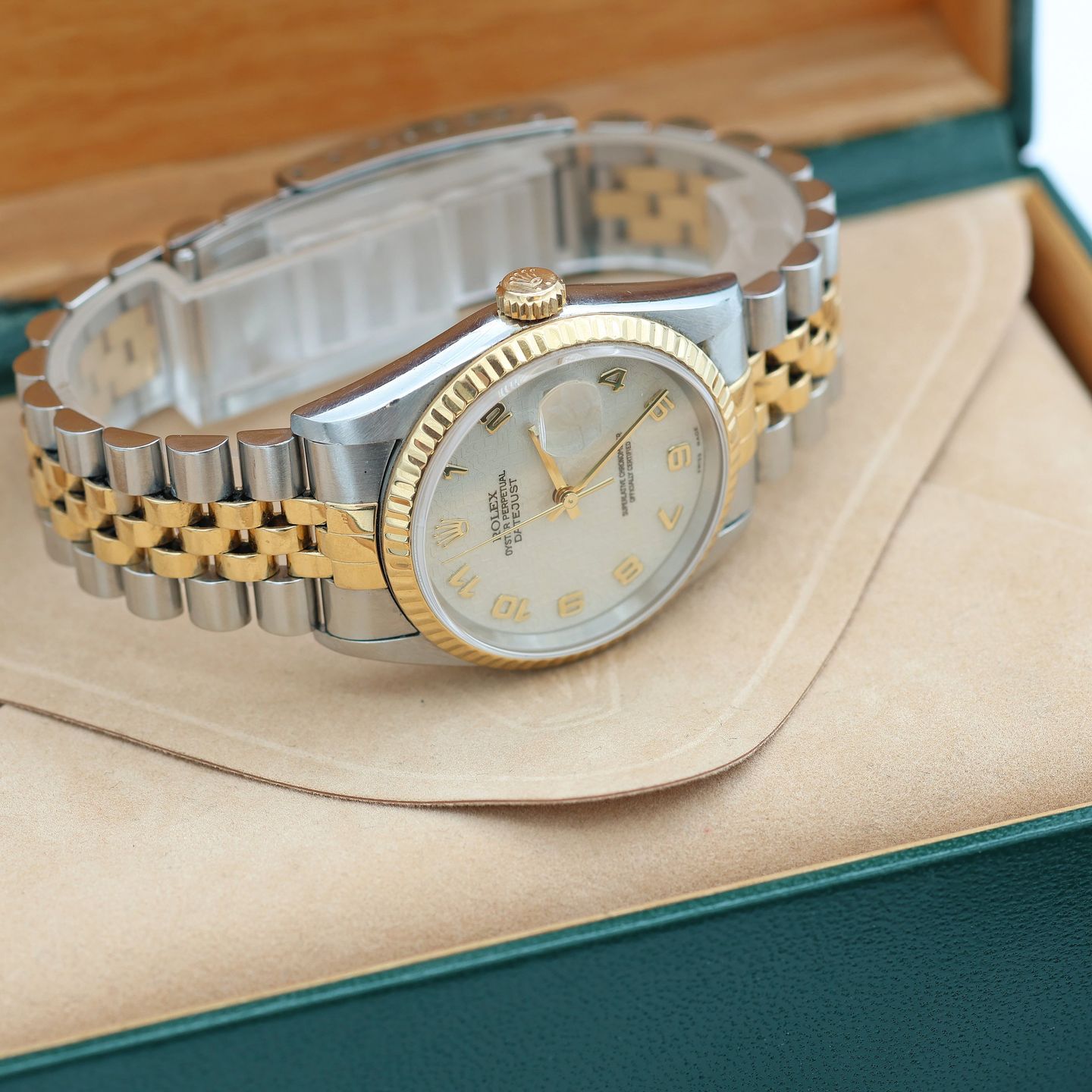 Rolex Datejust 36 16233 (Onbekend (willekeurig serienummer)) - Wit wijzerplaat 36mm Goud/Staal (3/8)