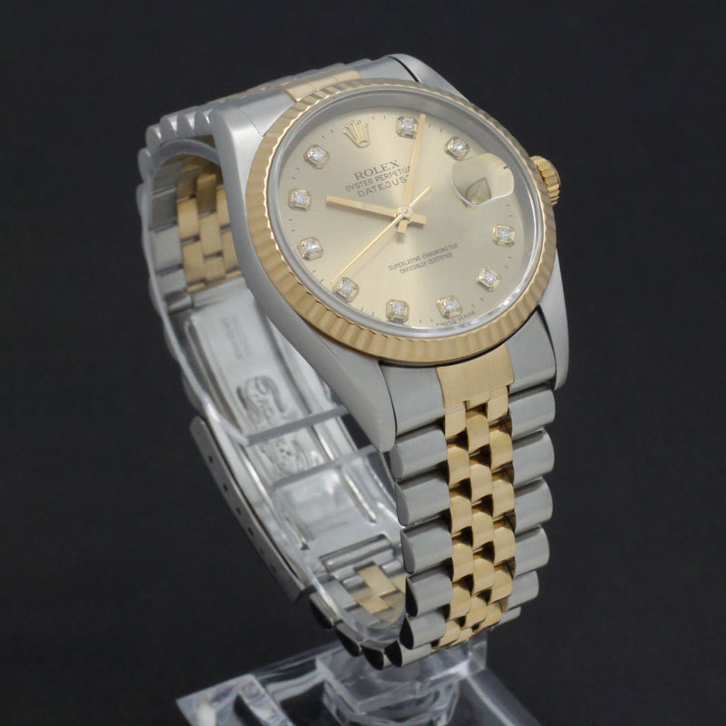 Rolex Datejust 36 16233 (1999) - Goud wijzerplaat 36mm Goud/Staal (6/7)