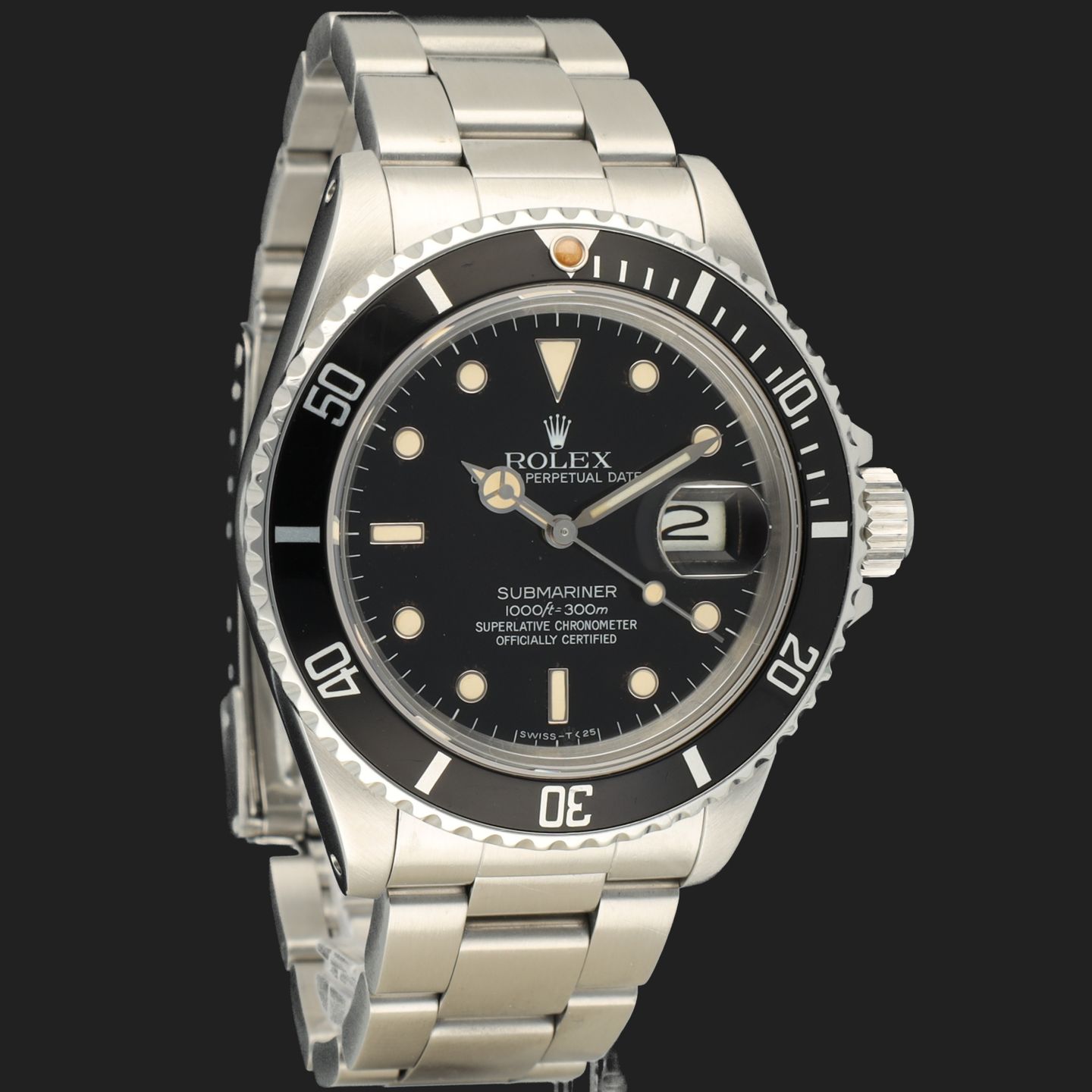 Rolex Submariner Date 16800 (1987) - Zwart wijzerplaat 40mm Staal (4/8)