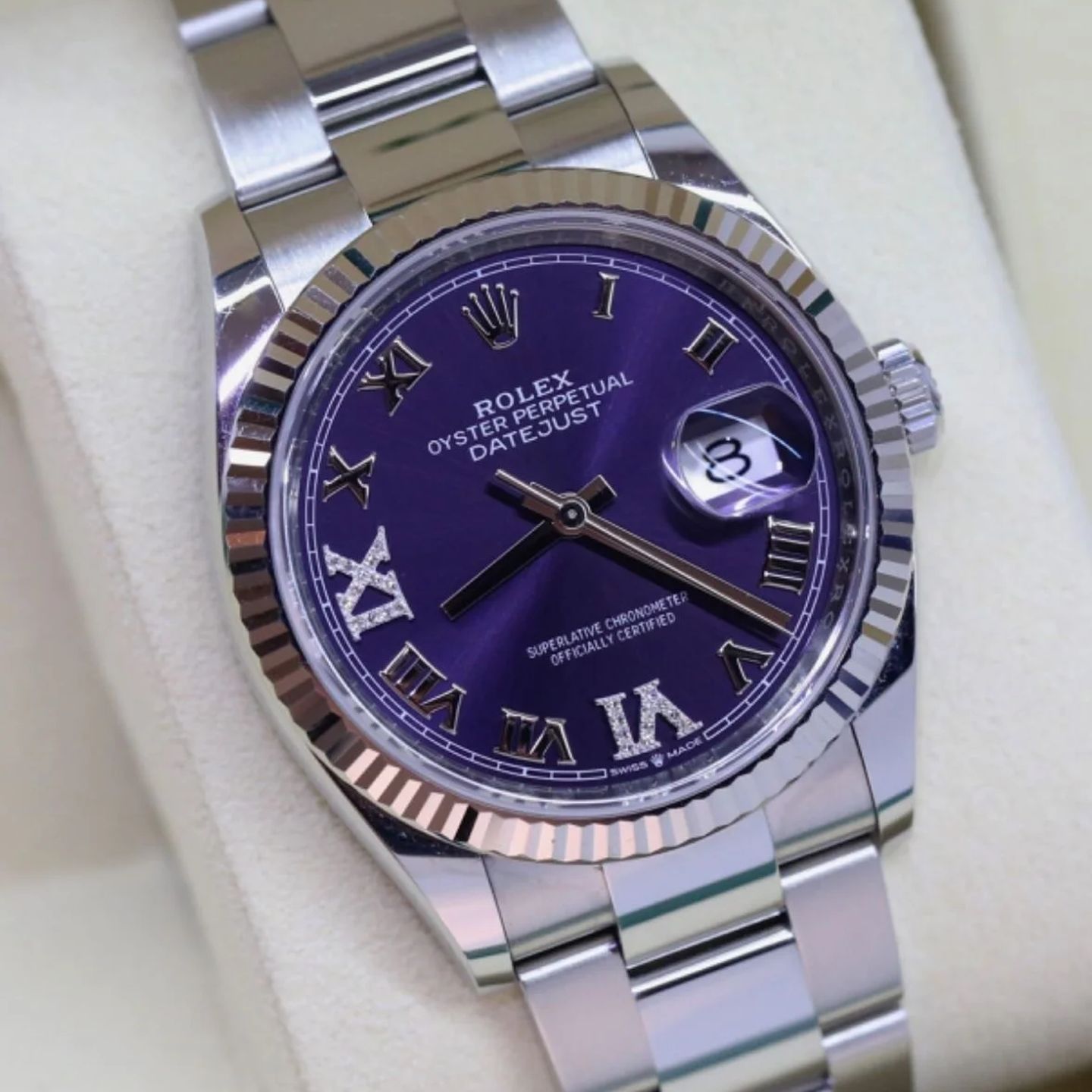 Rolex Datejust 36 126234 (2024) - Purple dial 36 mm Steel case (1/5)