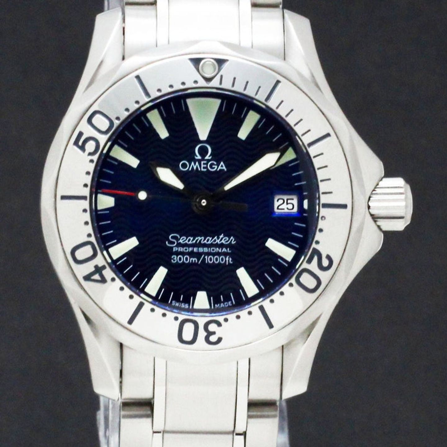 Omega Seamaster Diver 300 M 2285.80.00 (1998) - Blauw wijzerplaat 28mm Staal (1/7)