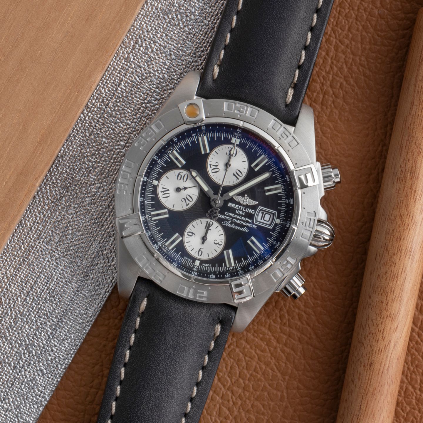 Breitling Galactic 44 A13364 (2011) - Black dial 44 mm Steel case (1/8)