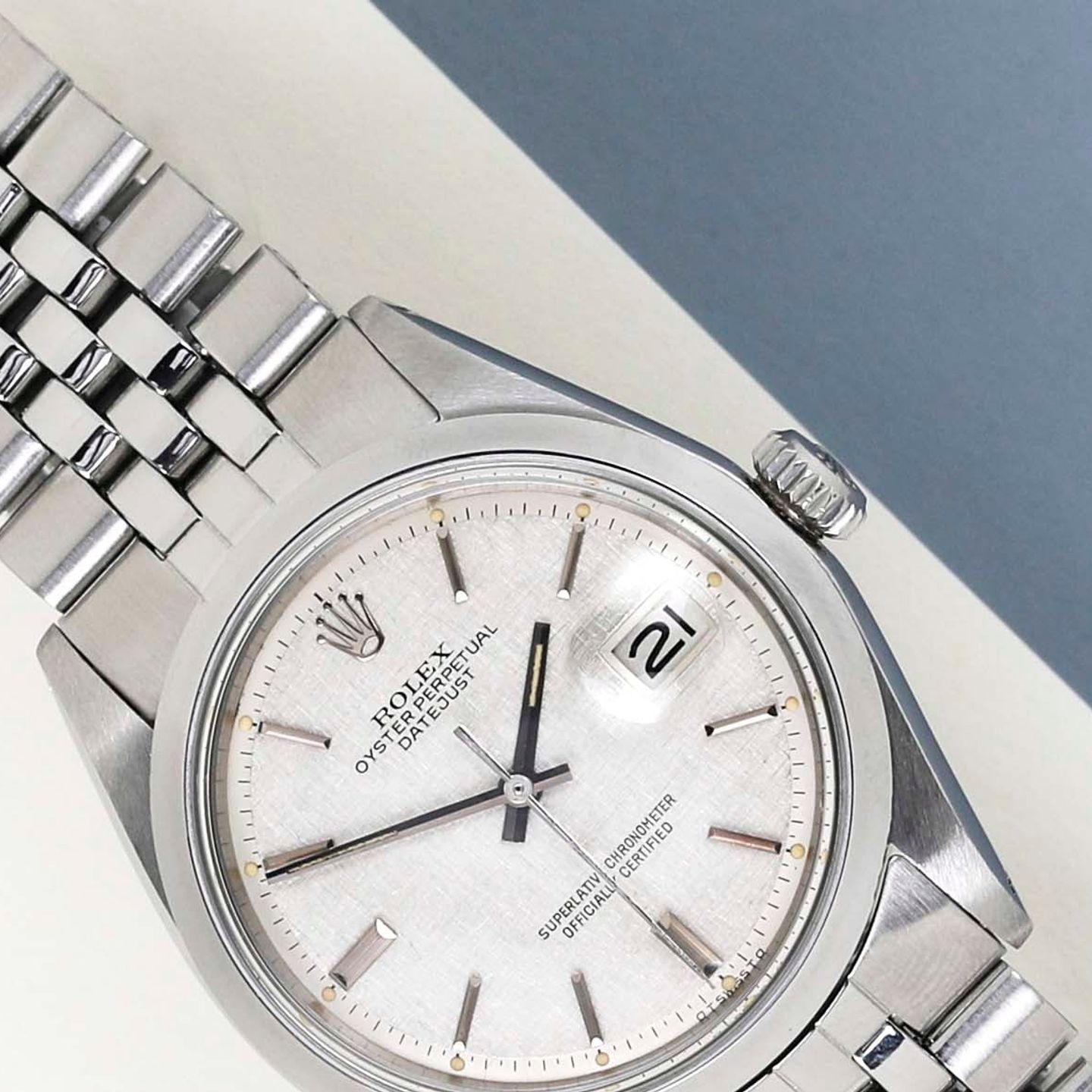 Rolex Datejust 1600 (1971) - Zilver wijzerplaat 36mm Staal (3/6)