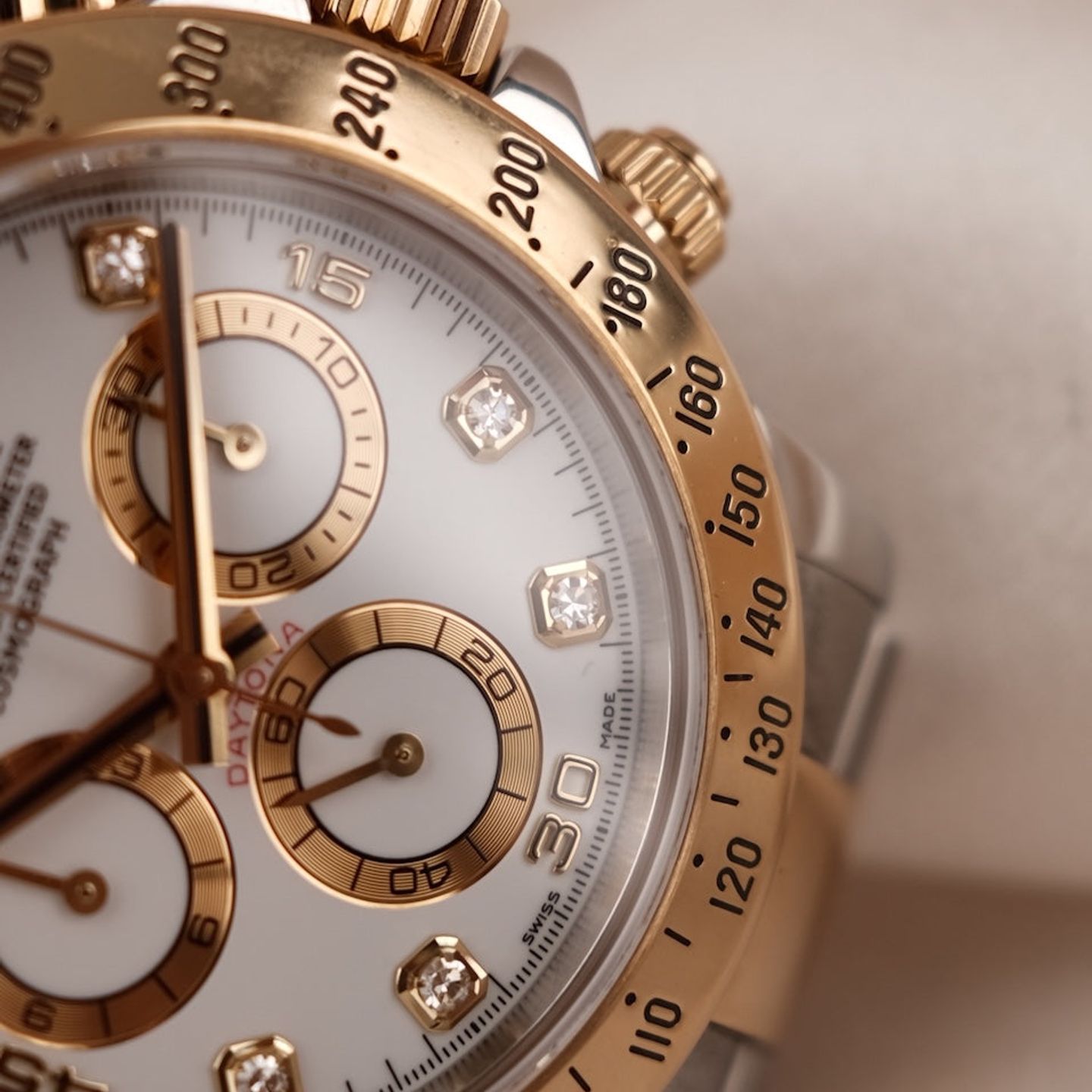 Rolex Daytona 116523 (2006) - Wit wijzerplaat 40mm Goud/Staal (3/8)