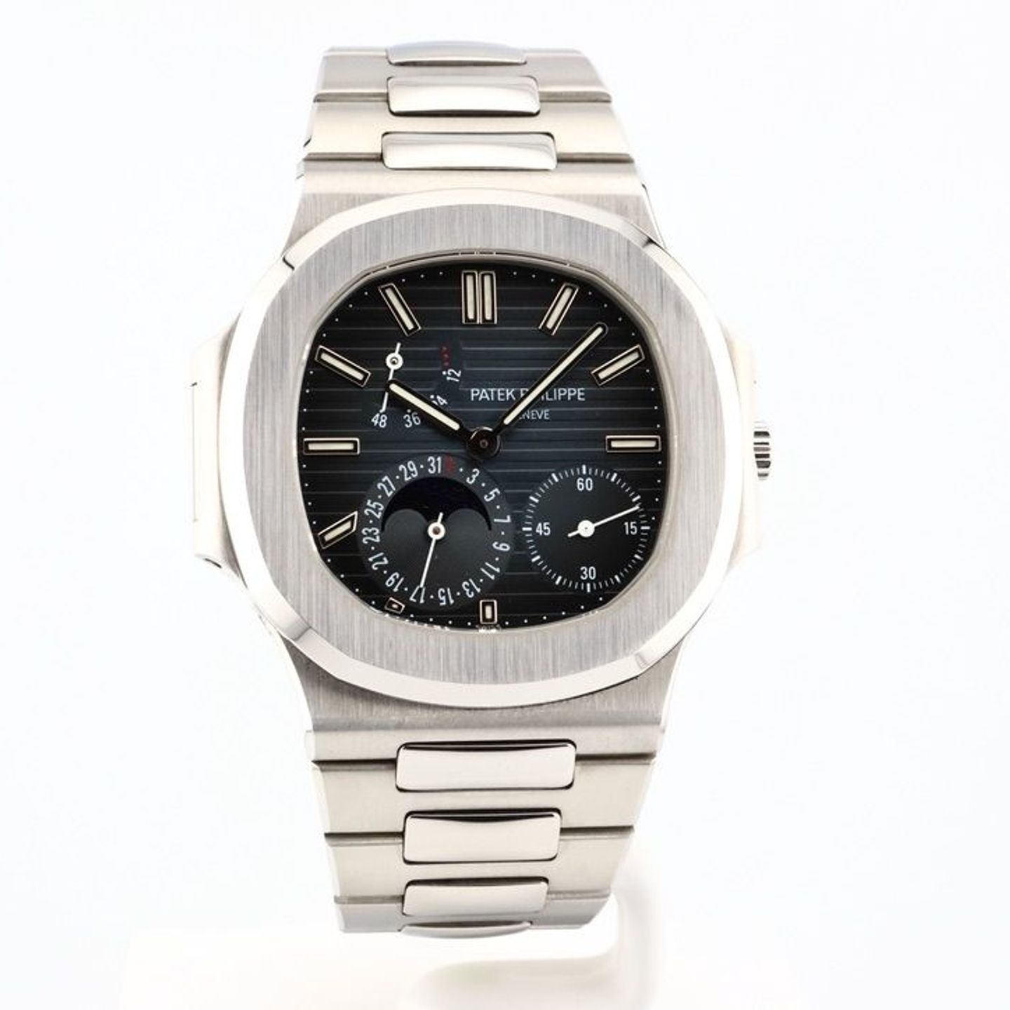 Patek Philippe Nautilus 3712/1A (2005) - Blauw wijzerplaat 39mm Staal (1/8)