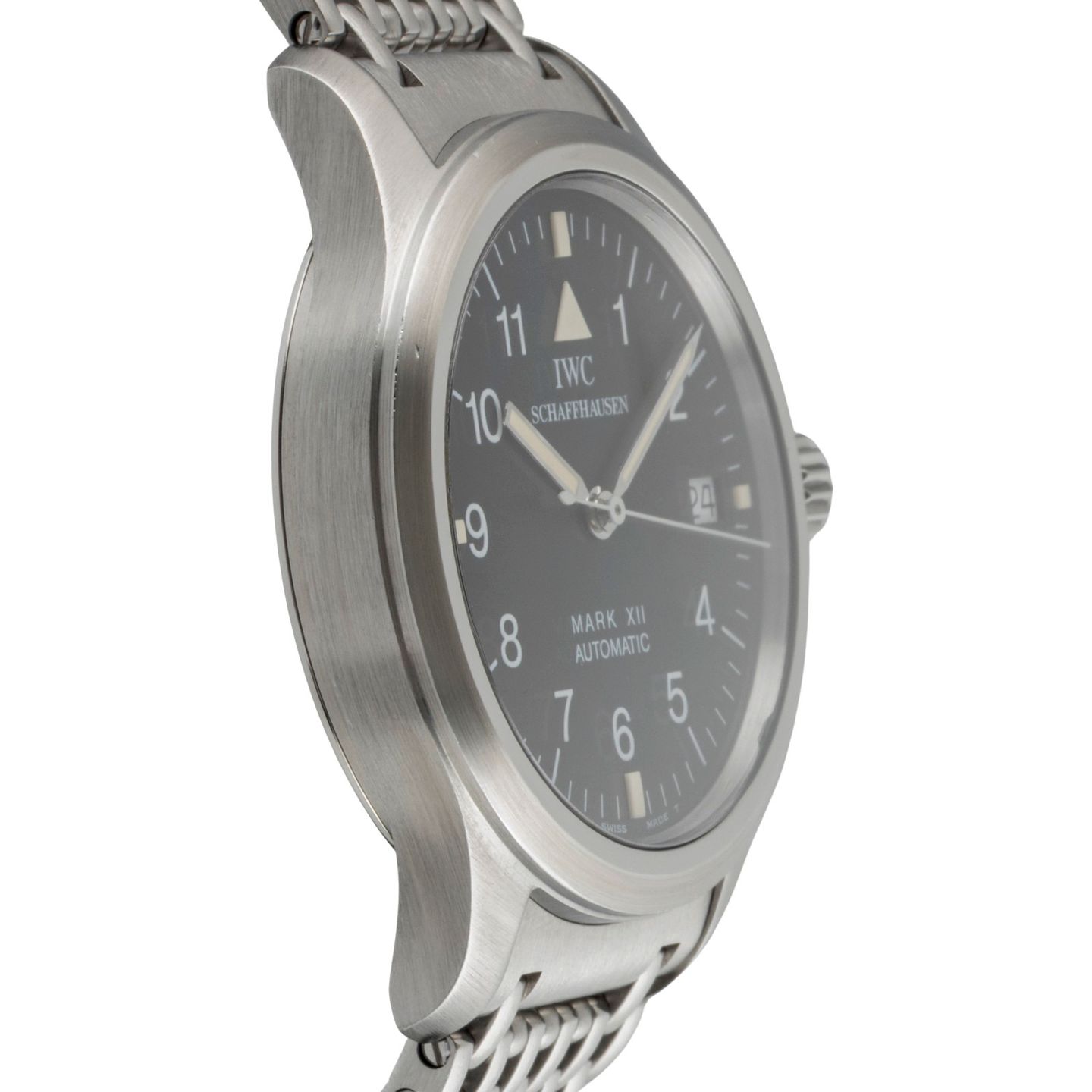 IWC Pilot Mark IW324102 (Onbekend (willekeurig serienummer)) - Zwart wijzerplaat 36mm Staal (7/8)
