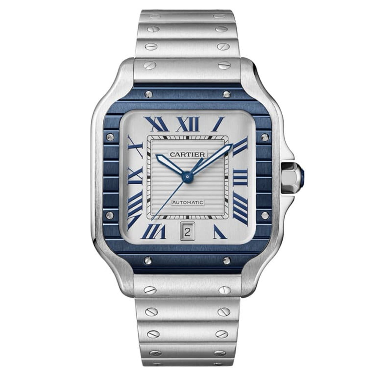 Cartier Santos WSSA0047 (2024) - Wit wijzerplaat 40mm Staal (1/1)