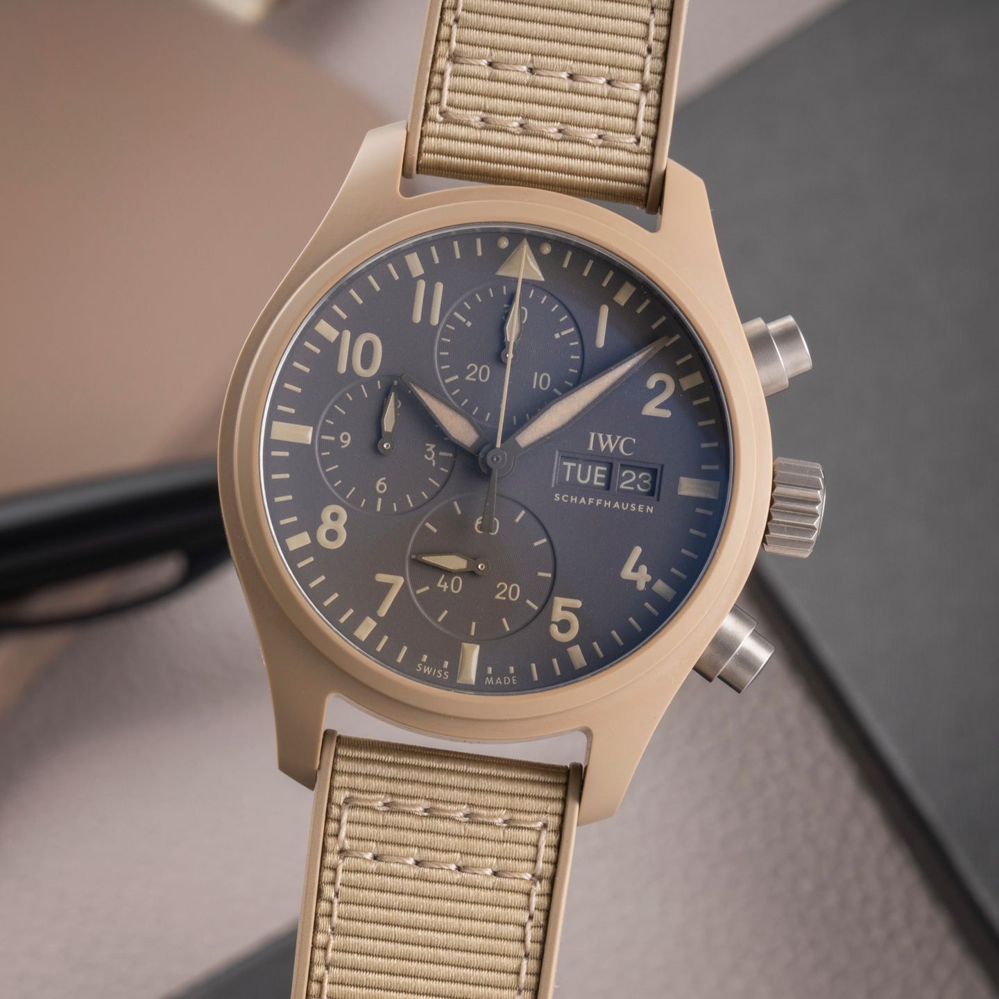 IWC Pilot Chronograph Top Gun IW389402 (Unknown (random serial)) - Brown dial 42 mm Ceramic case (3/8)