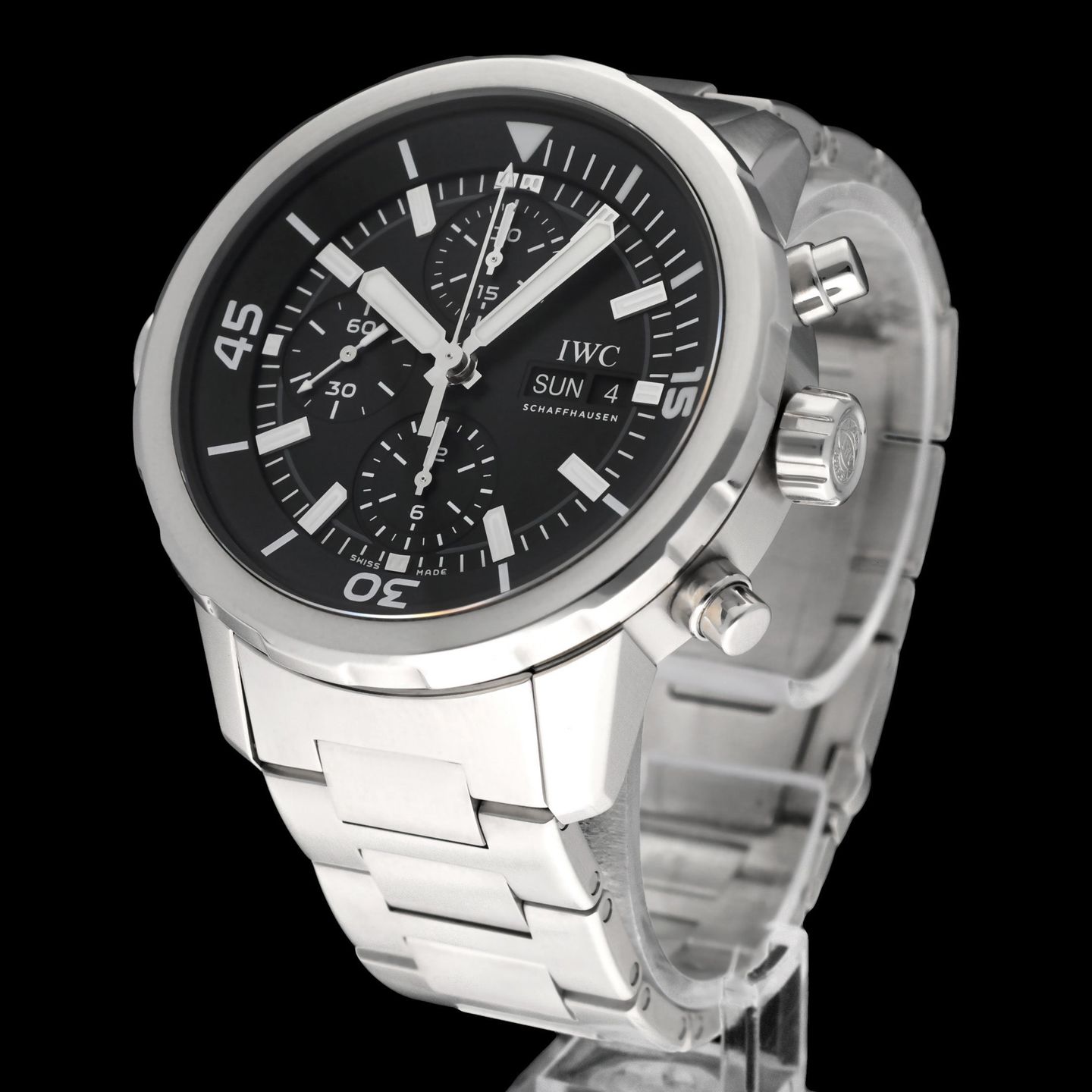 IWC Aquatimer Chronograph IW376804 (2016) - Zwart wijzerplaat 44mm Staal (2/8)