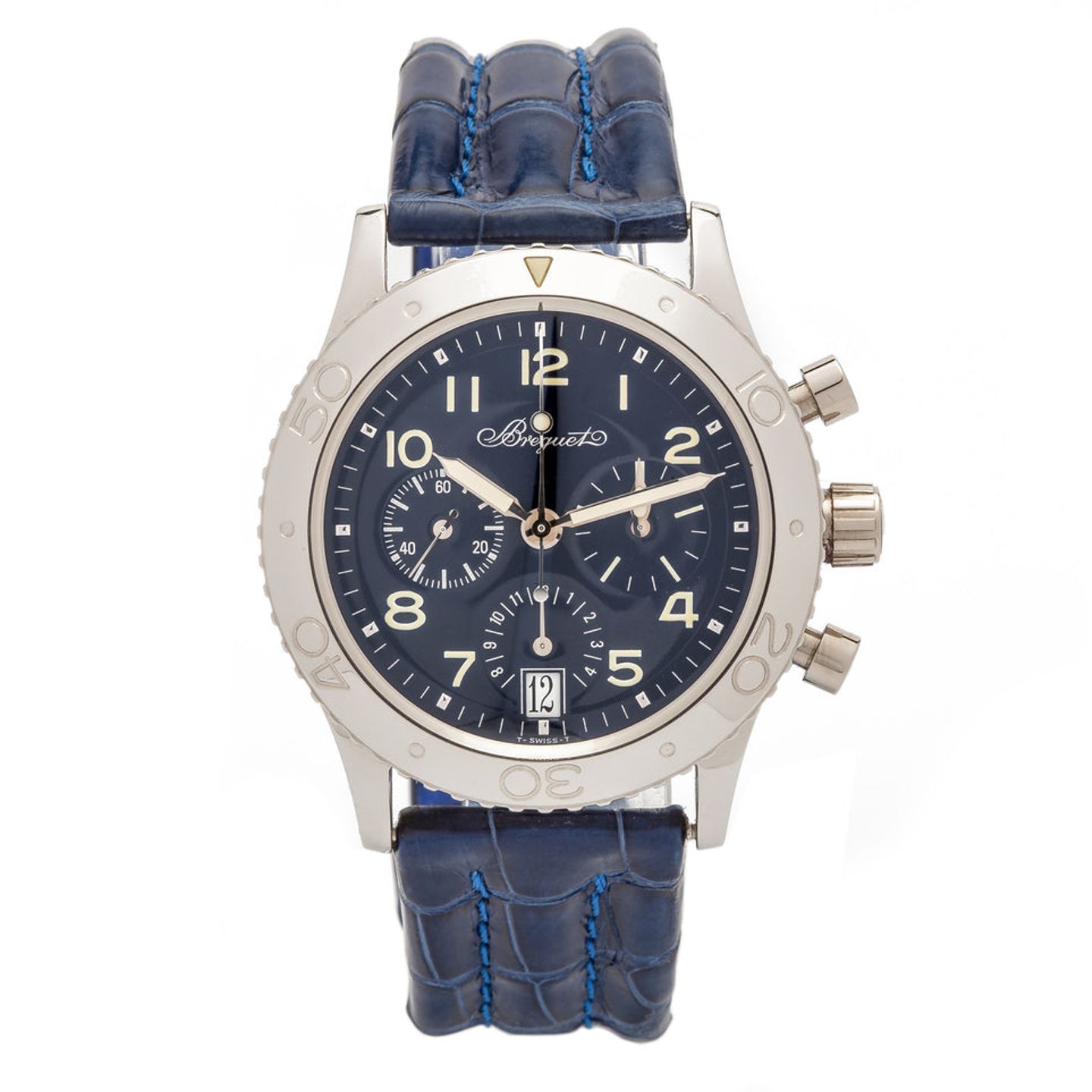 Breguet Type XX - XXI - XXII 3820 (Unknown (random serial)) - Blue dial 39 mm Platinum case (2/5)