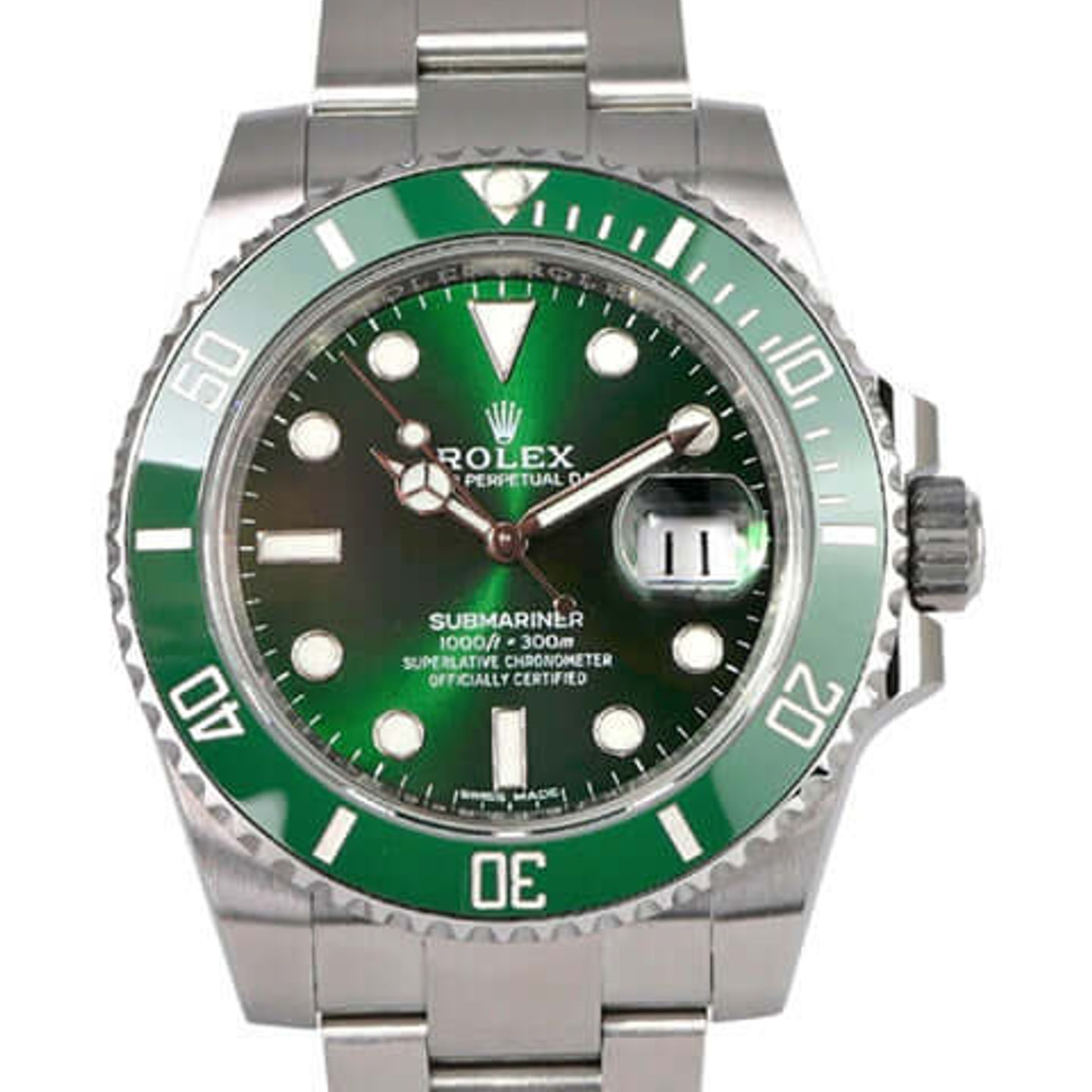Rolex Submariner Date 116610LV (2018) - Green dial 40 mm Steel case (1/8)