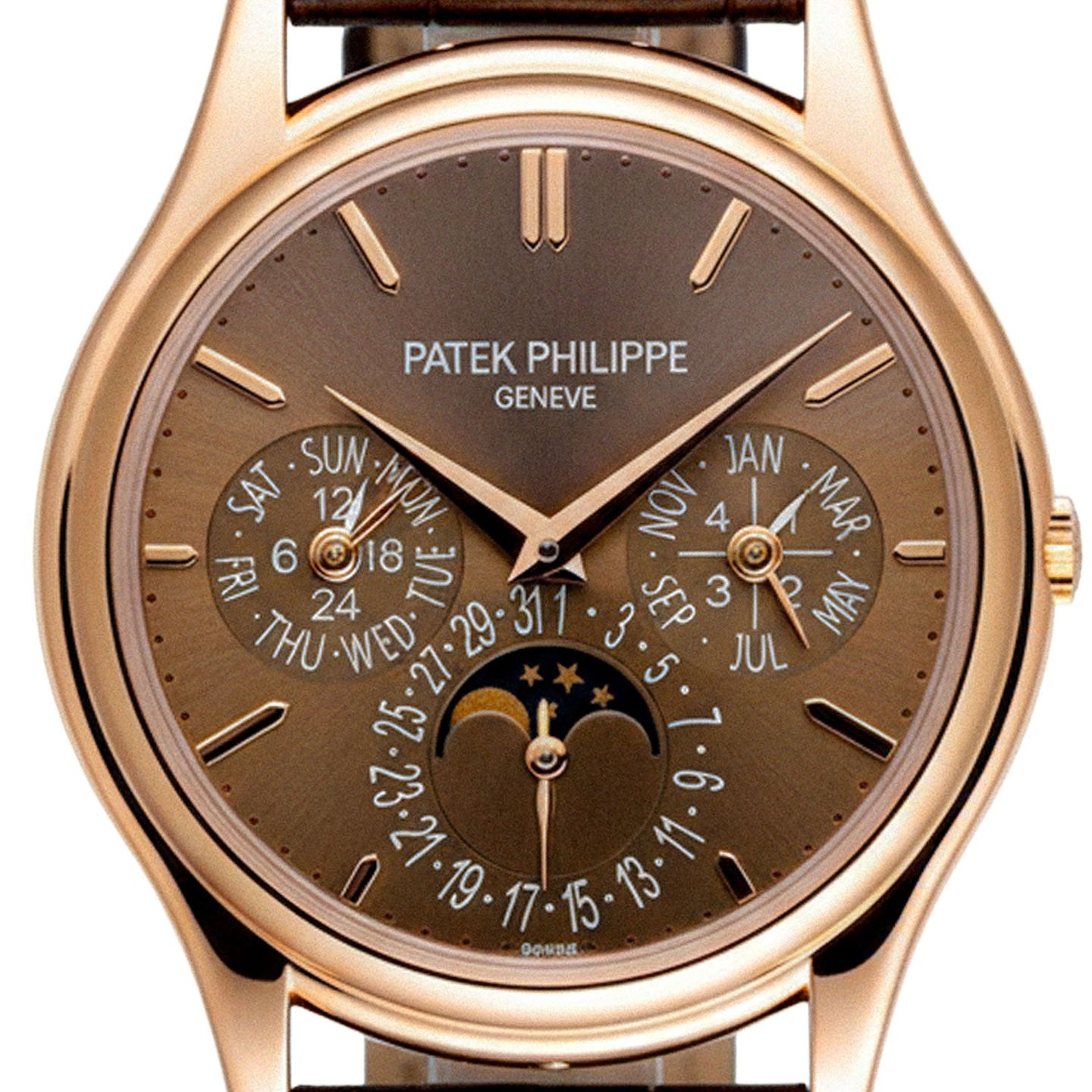 Patek Philippe Perpetual Calendar 5140R-001 (2016) - Bruin wijzerplaat 37mm Roségoud (2/3)