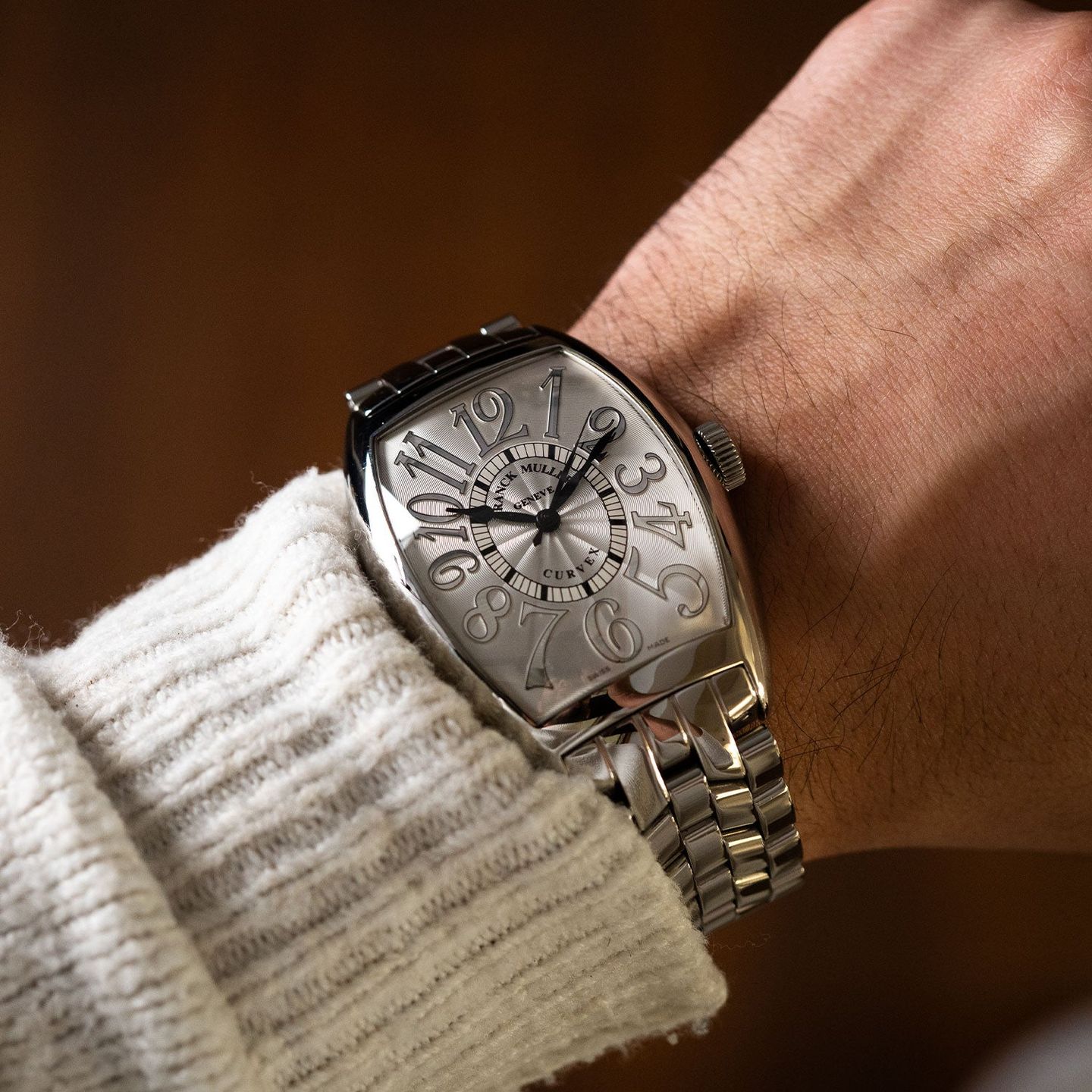 Franck Muller Cintrée Curvex 8880 SC DT VIN AC (Onbekend (willekeurig serienummer)) - Wit wijzerplaat 40mm (6/7)