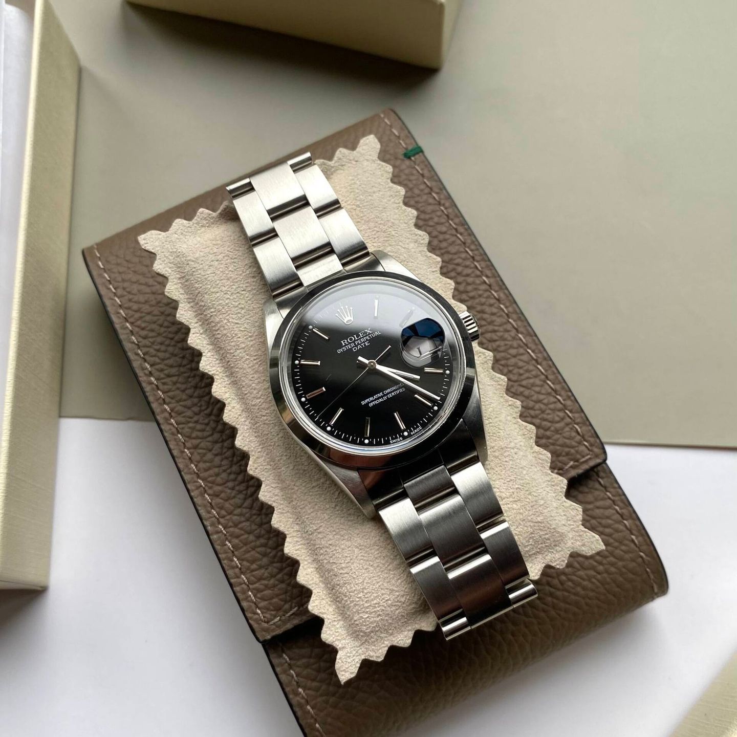 Rolex Oyster Perpetual Date 15200 (1991) - 34mm Staal (6/8)