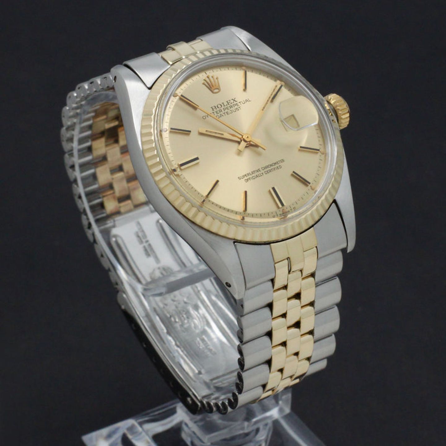 Rolex Datejust 1601 (1973) - Gold dial 36 mm Gold/Steel case (6/7)