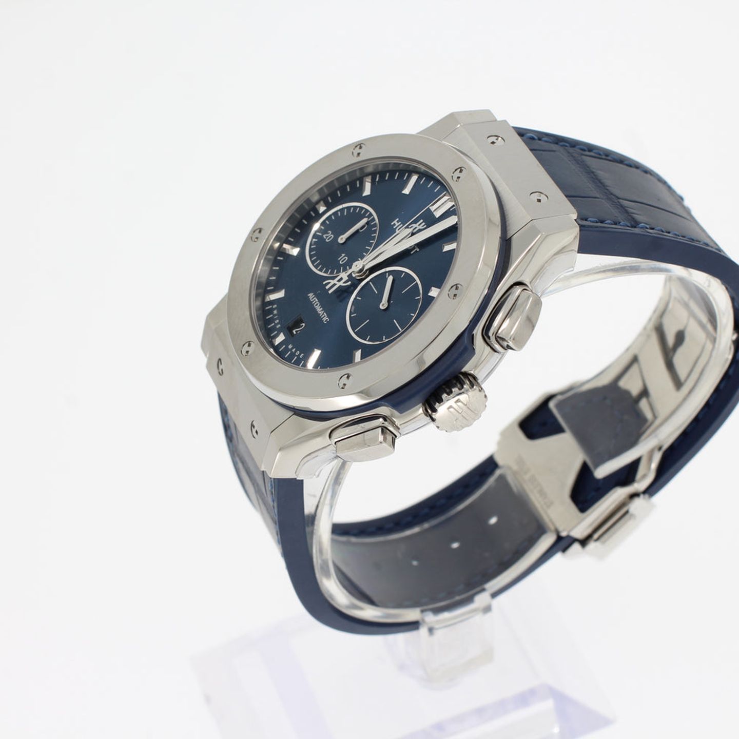 Hublot Classic Fusion Chronograph 541.NX.7170.LR (2025) - Blue dial 42 mm Titanium case (2/4)