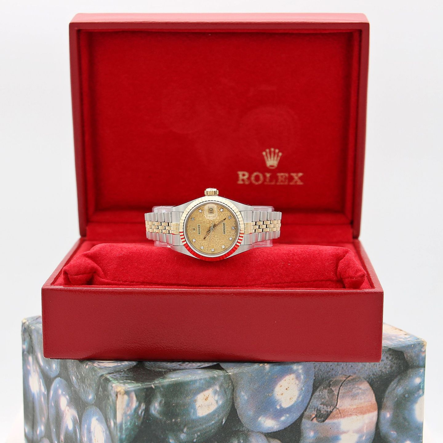 Rolex Lady-Datejust 69173 (Unknown (random serial)) - Champagne dial 26 mm Gold/Steel case (4/8)