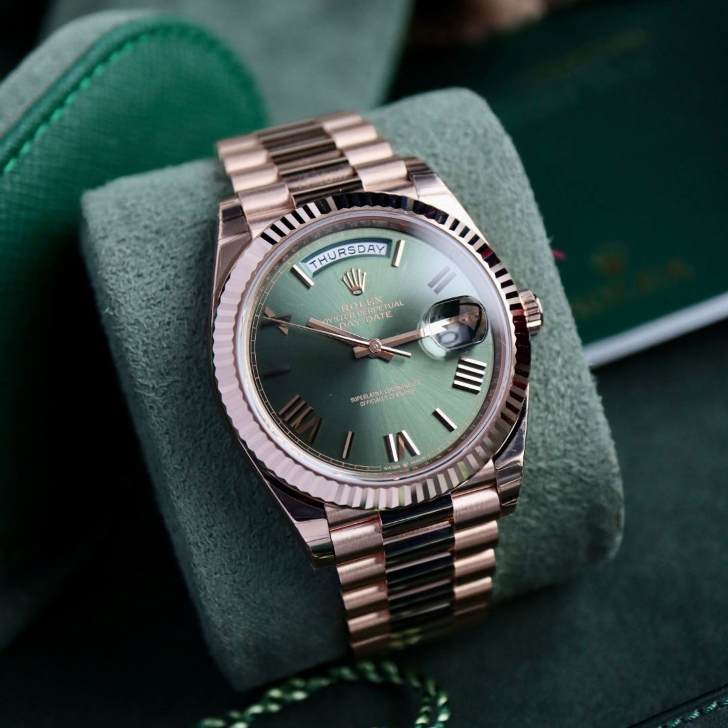 Rolex Day-Date 40 228235 (Onbekend (willekeurig serienummer)) - 40mm Roségoud (1/5)