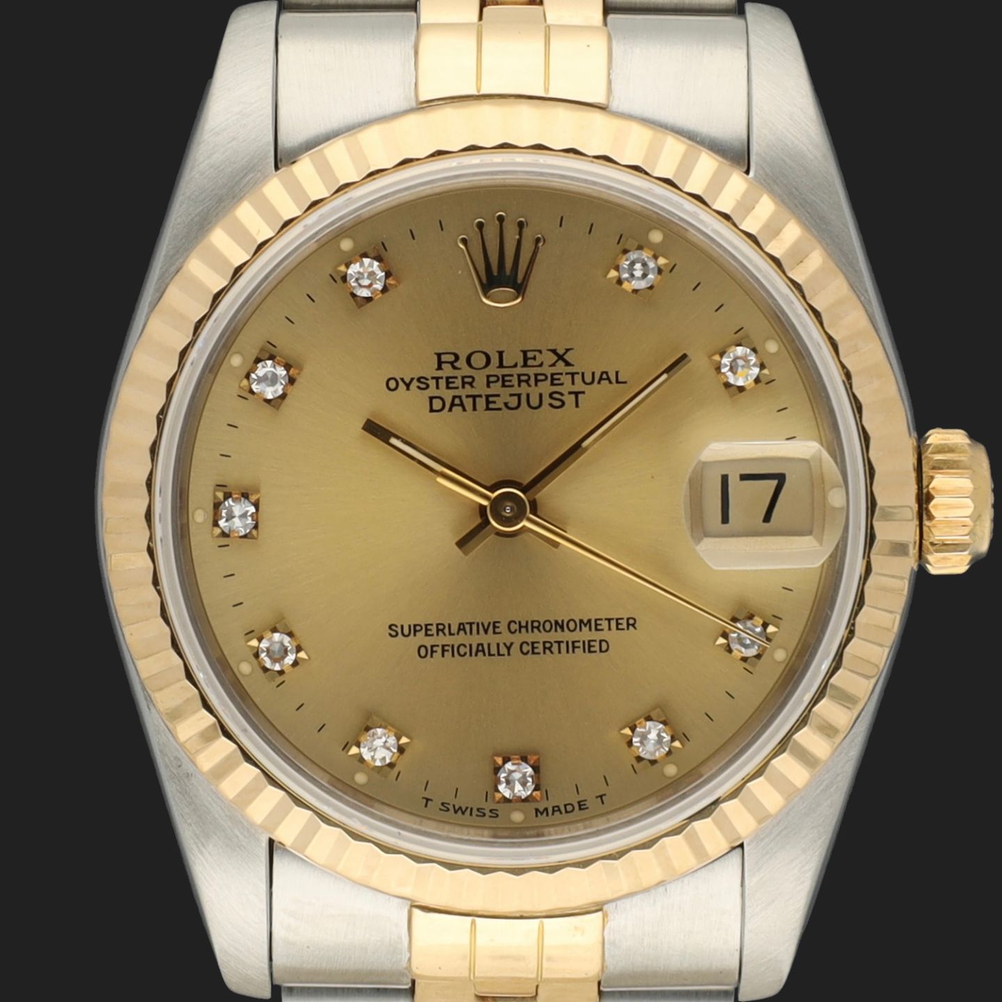 Rolex Datejust 31 68273 (1987) - Champagne dial 31 mm Gold/Steel case (2/8)
