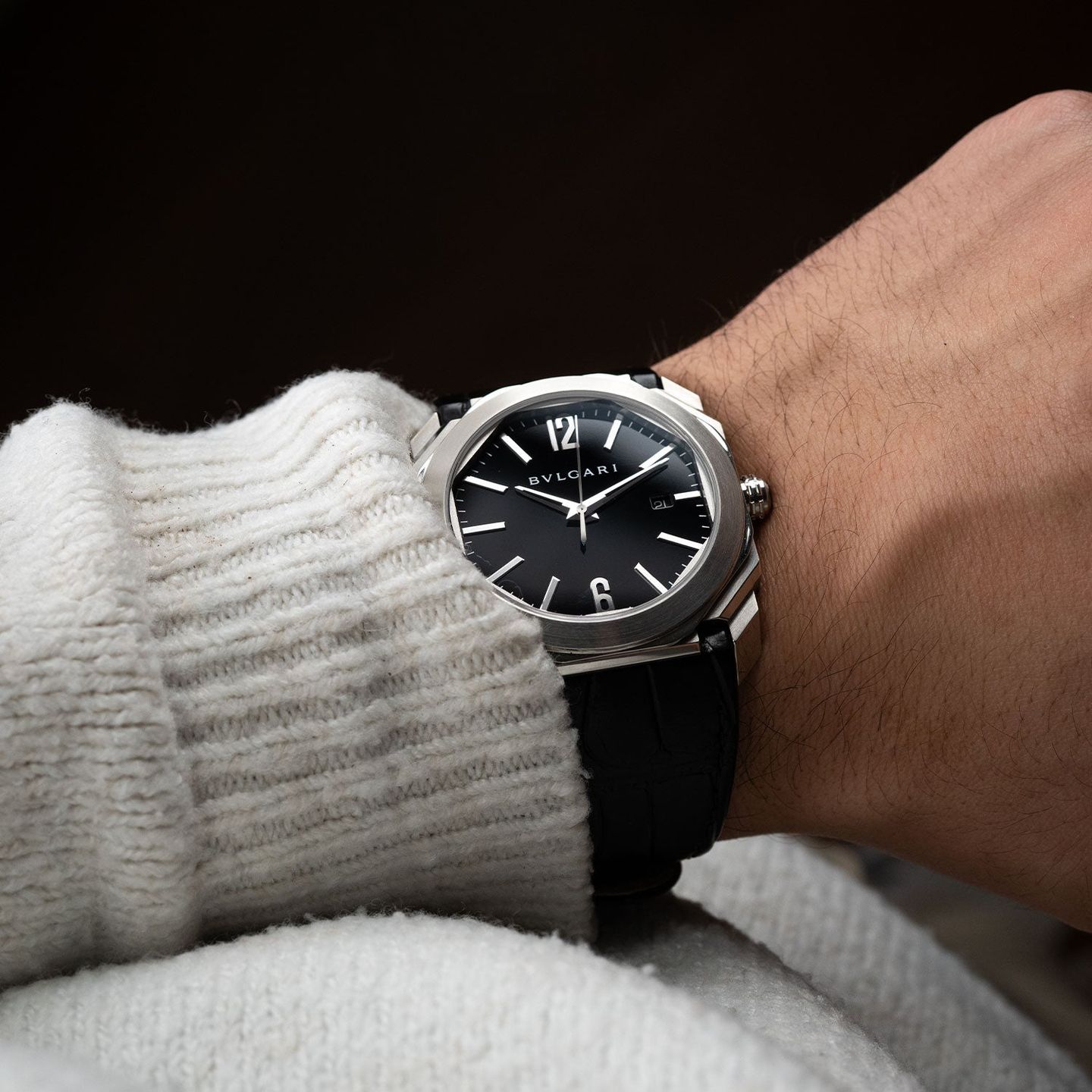 Bulgari Octo BGO 41 S (Onbekend (willekeurig serienummer)) - Zwart wijzerplaat 42mm Staal (6/7)