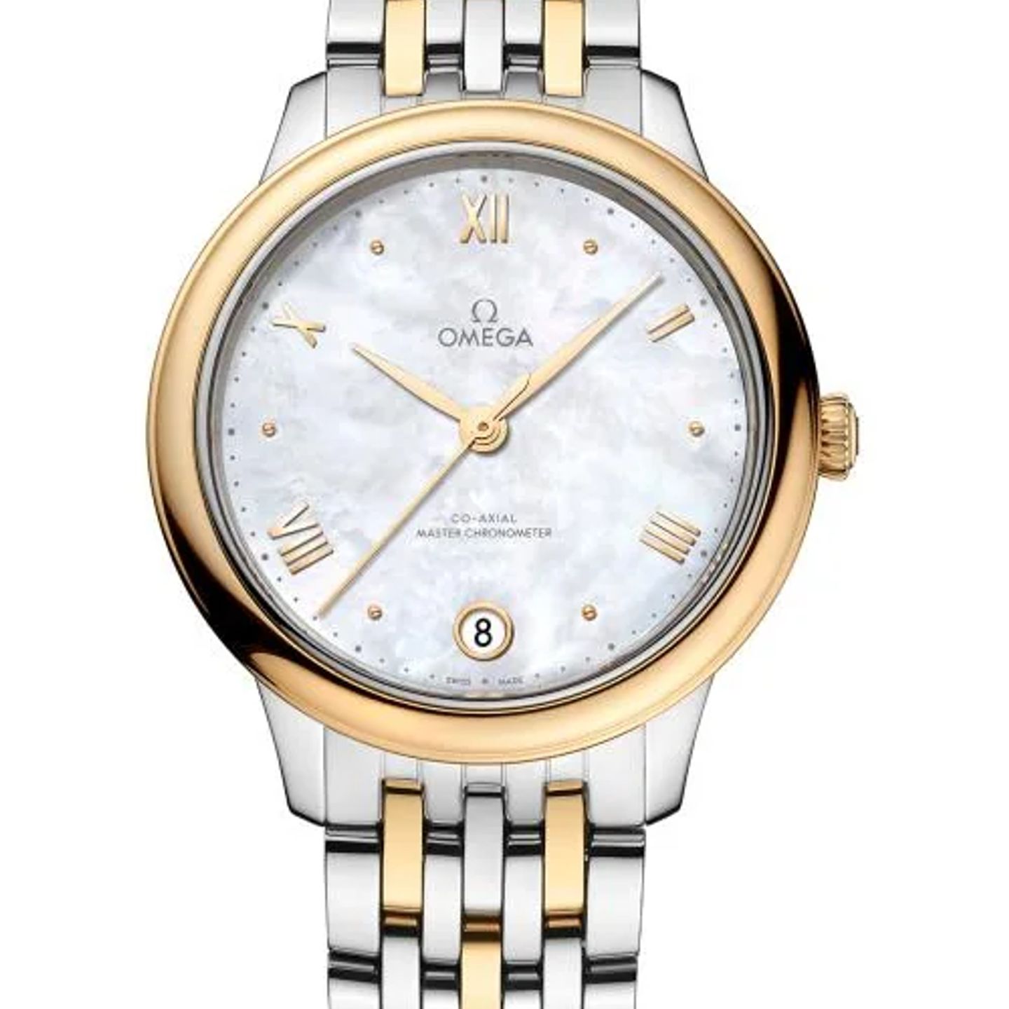 Omega De Ville 434.20.34.20.05.002 (2026) - White dial 34 mm Gold/Steel case (1/1)