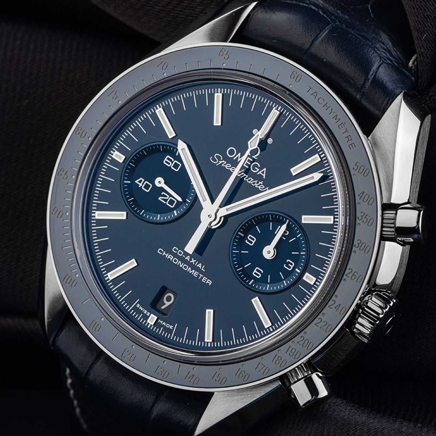 Omega Speedmaster 311.93.44.51.03.001 (2021) - Blue dial 44 mm Titanium case (3/7)