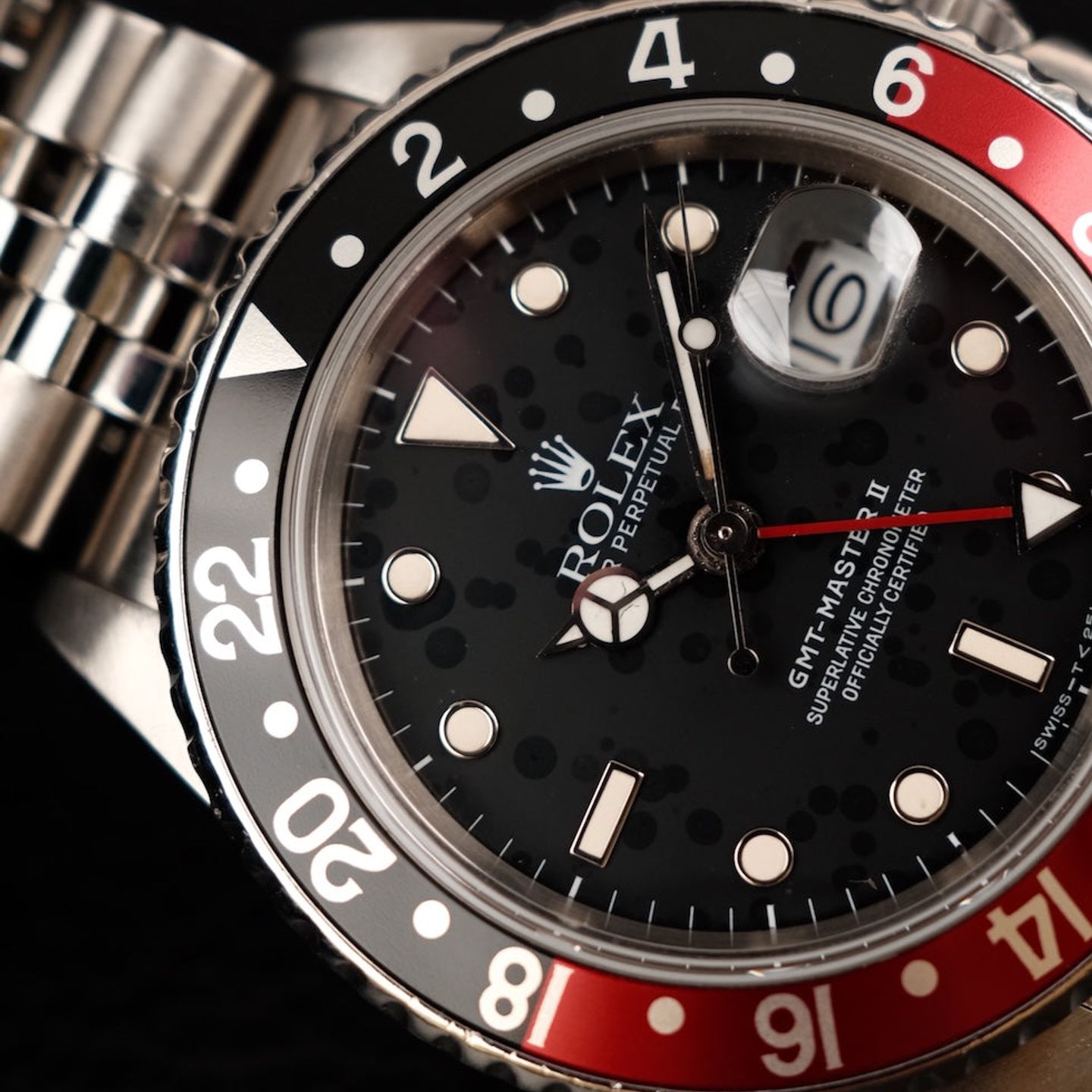 Rolex GMT-Master II 16760 (1989) - Black dial 40 mm Steel case (1/8)