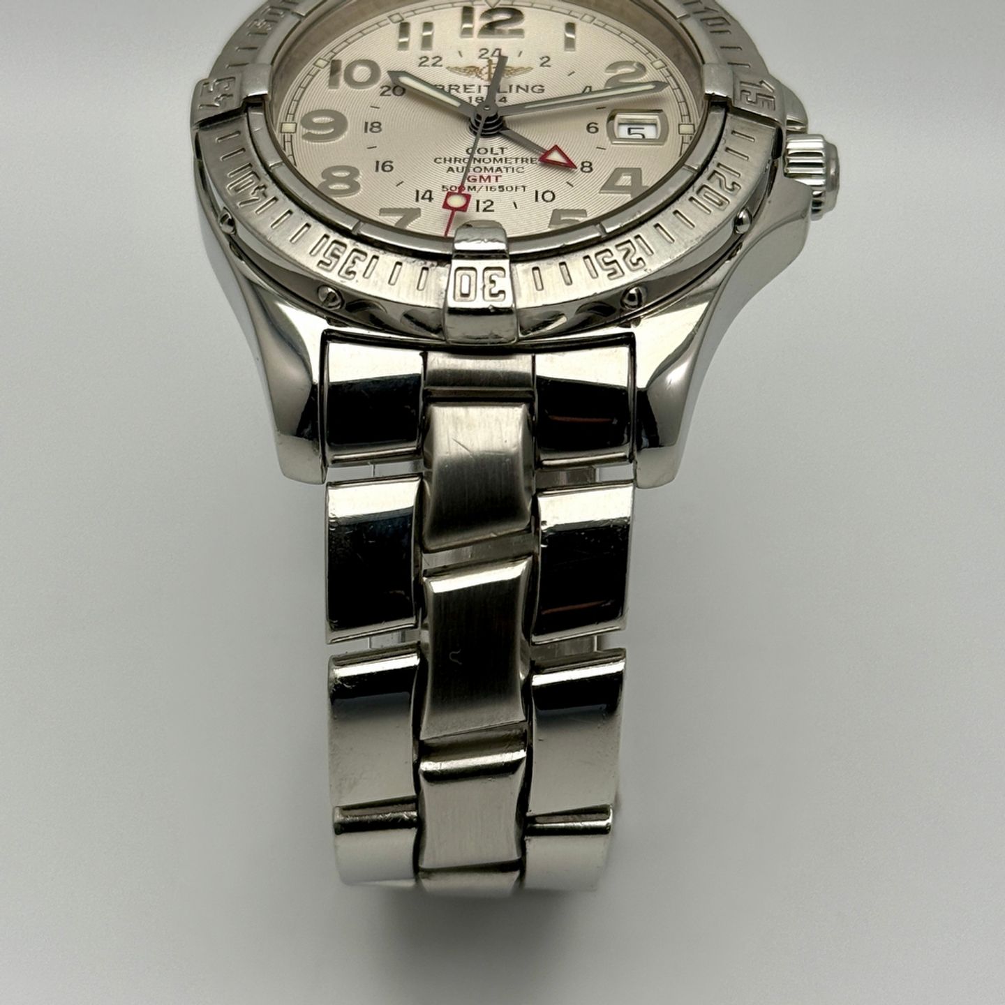 Breitling Colt GMT A32350 (2005) - Silver dial 40 mm Steel case (6/8)