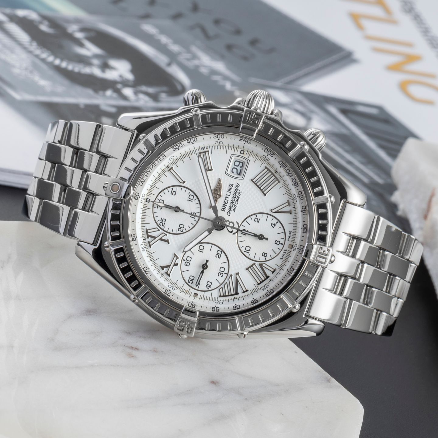 Breitling Crosswind Chronograph A13055 (1997) - 43 mm Steel case (2/8)