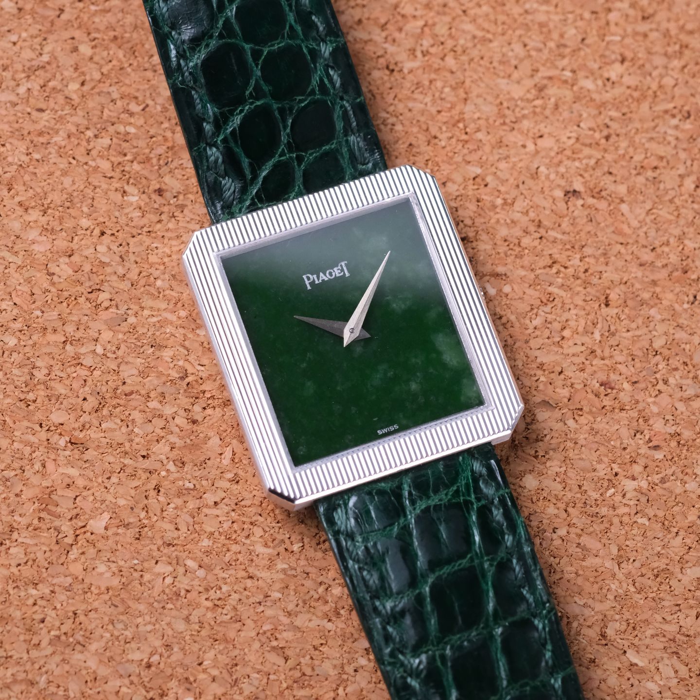 Piaget Protocole 9154 (1975) - Green dial 28 mm White Gold case (9/16)