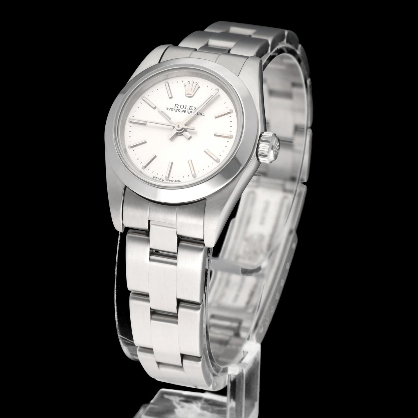 Rolex Oyster Perpetual 76080 (2003) - Silver dial 24 mm Steel case (2/8)