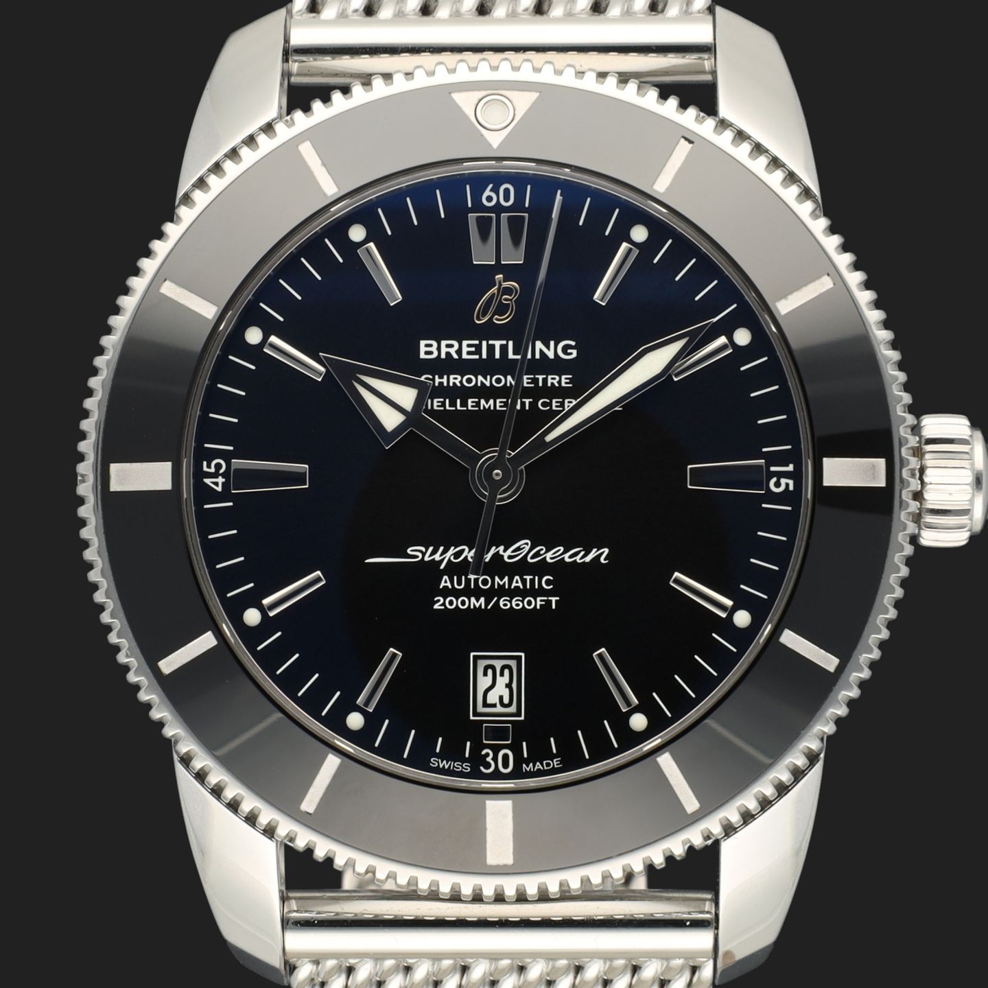 Breitling Superocean Heritage II 46 AB2020121B1A1 (2019) - Black dial 46 mm Steel case (2/8)