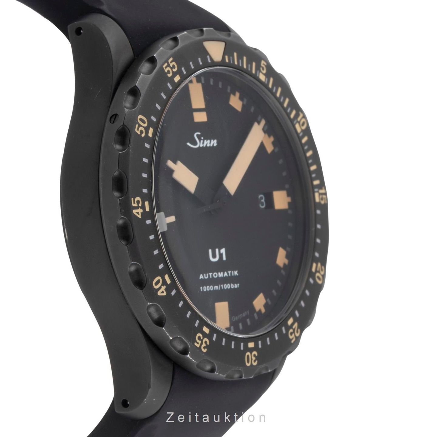 Sinn U1 1010.023 (Onbekend (willekeurig serienummer)) - Zwart wijzerplaat 44mm Staal (6/8)