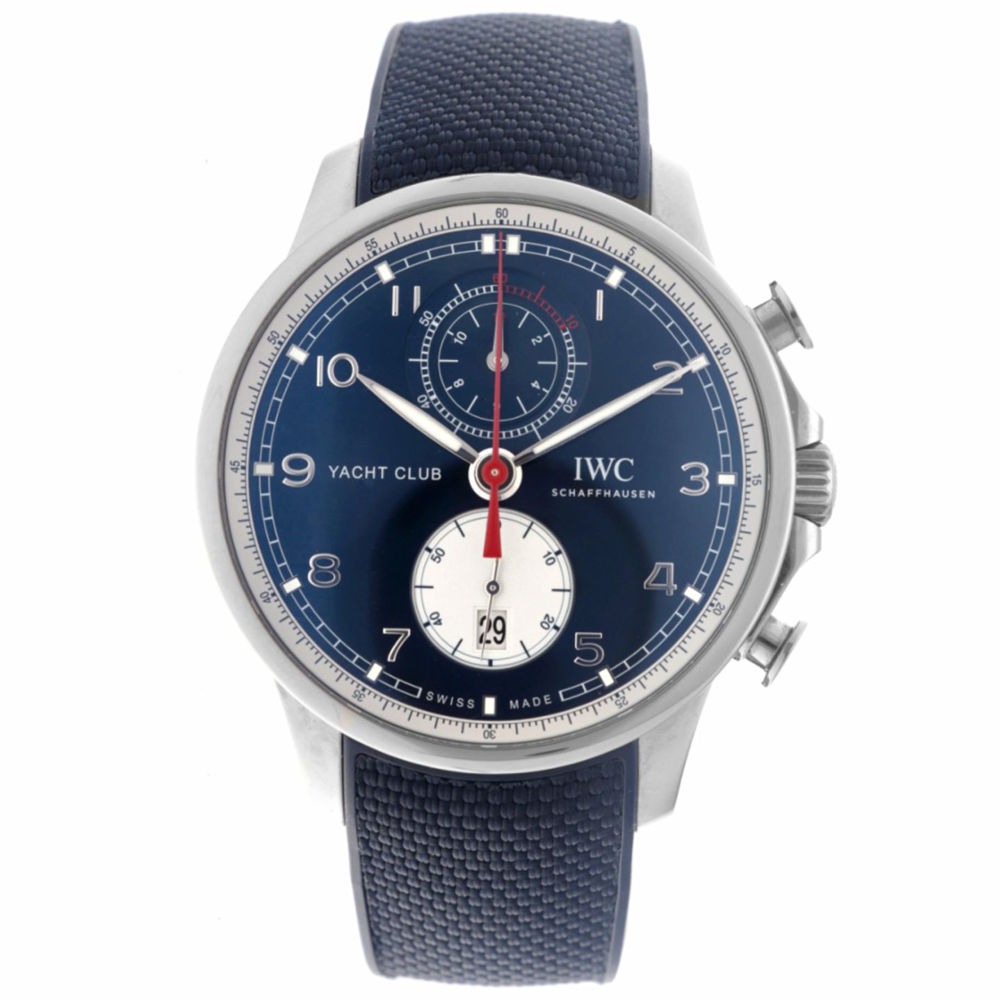 IWC Portuguese Yacht Club Chronograph IW390704 (2023) - Blauw wijzerplaat 45mm Staal (1/6)