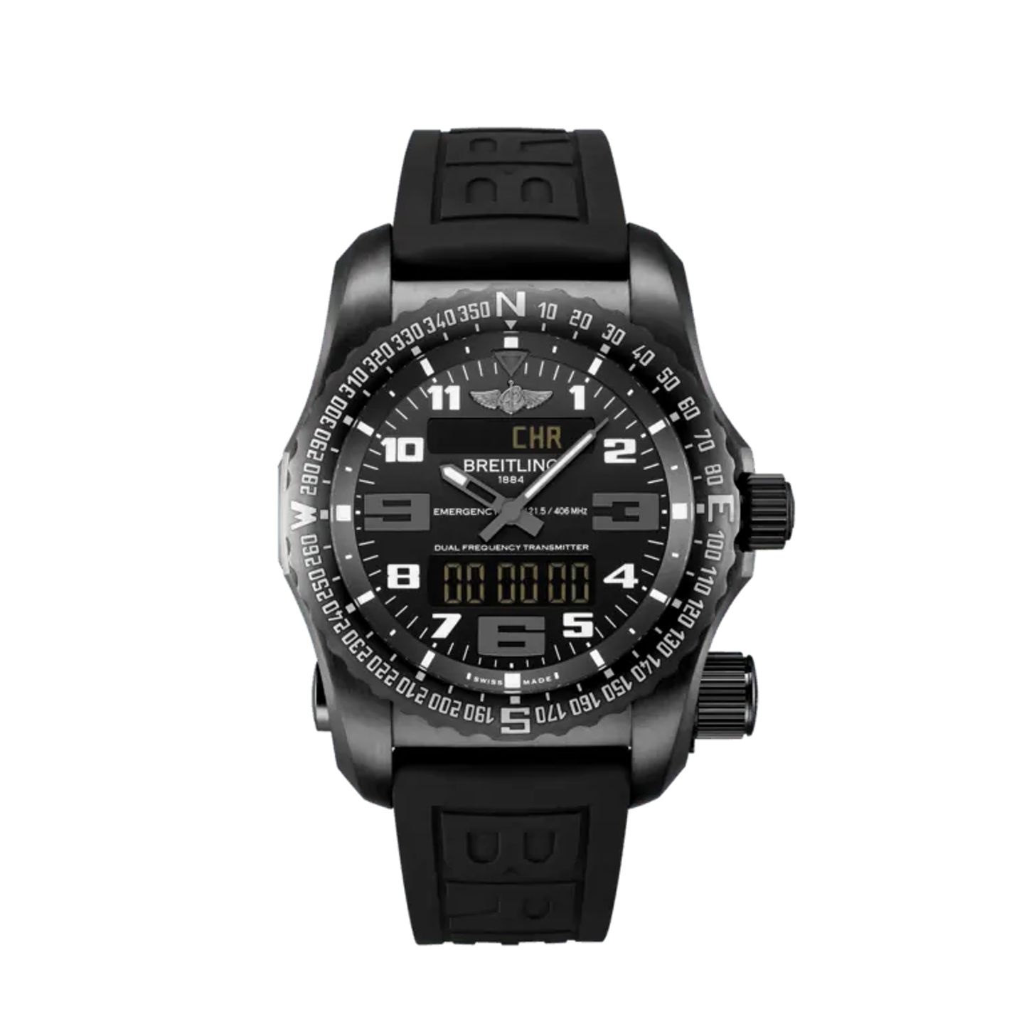 Breitling Emergency V76325221B1S1 (2024) - Zwart wijzerplaat 1 ATM Titanium (1/1)