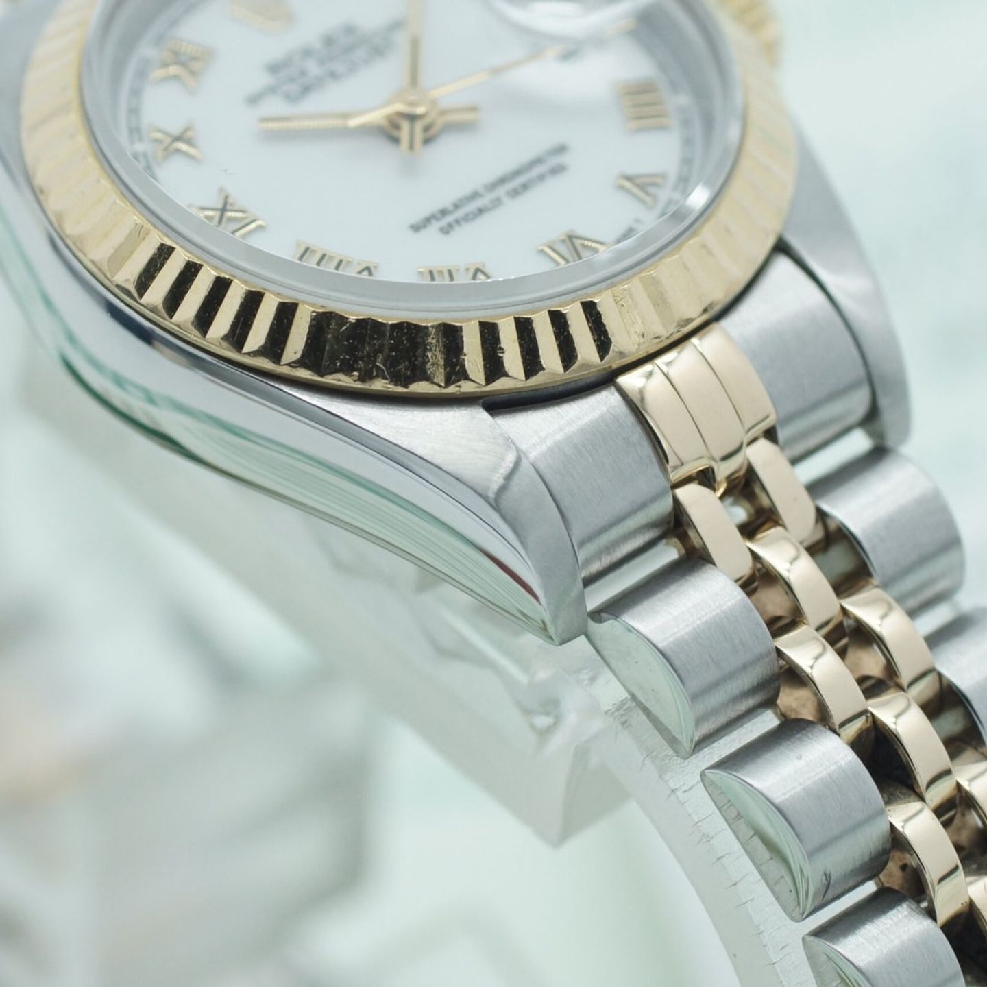 Rolex Lady-Datejust 69173 (1994) - Wit wijzerplaat 26mm Goud/Staal (8/8)