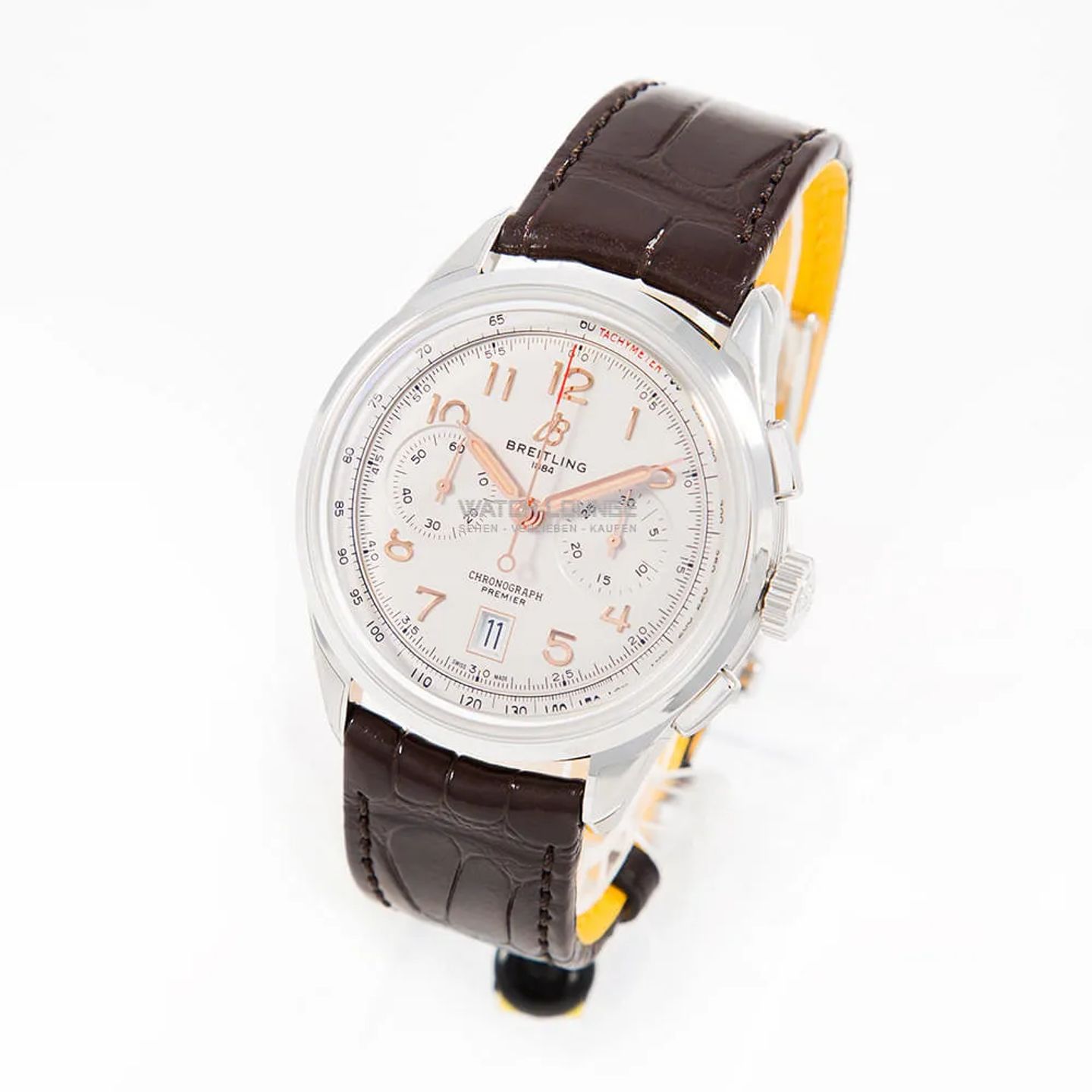 Breitling Premier AB0145211G1P1 (2025) - Yellow dial 42 mm Steel case (5/8)