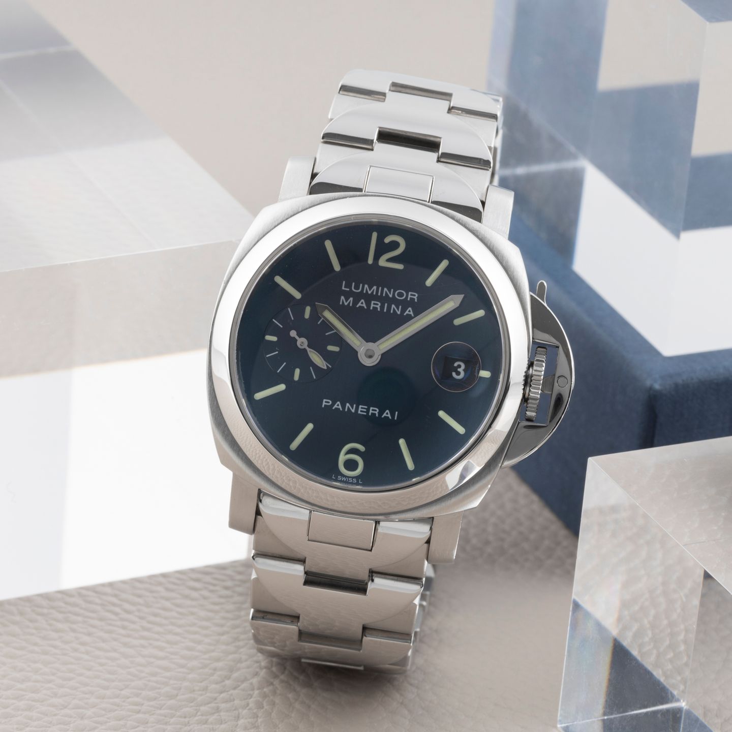 Panerai Luminor Marina Automatic PAM00120 (2005) - Blue dial 40 mm Steel case (1/8)