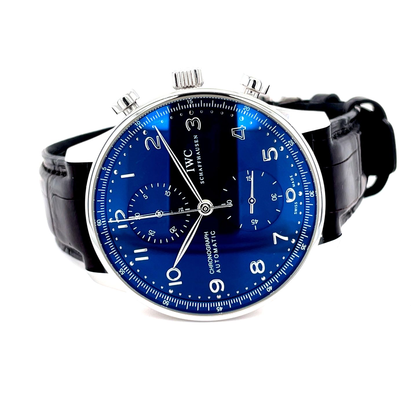 IWC Portuguese Chronograph IW371491 (2019) - Blue dial 41 mm Steel case (1/8)