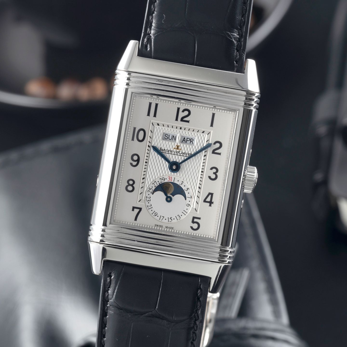 Jaeger-LeCoultre Grande Reverso Calendar Q3758420 (2014) - Zilver wijzerplaat 30mm Staal (3/8)