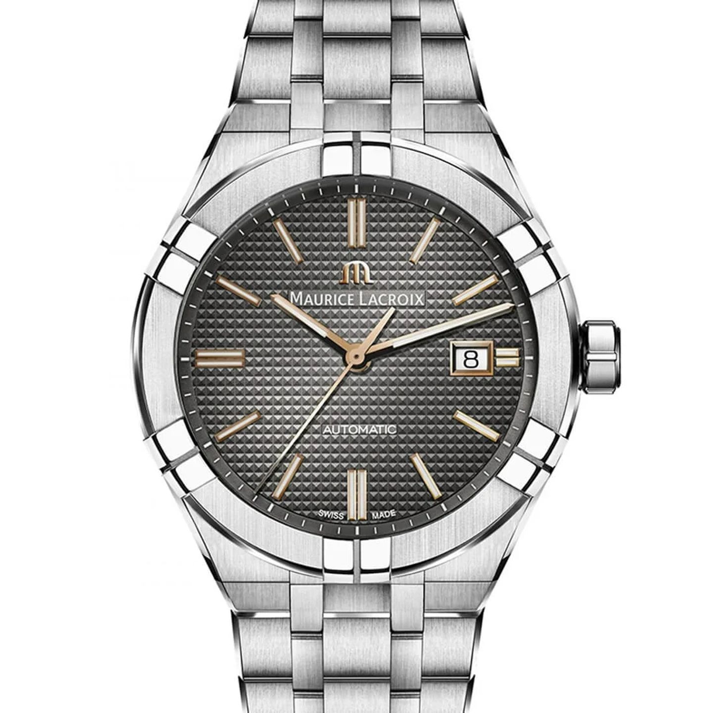 Maurice Lacroix Aikon AI6008-SS002-331-1 (2023) - Grey dial 42 mm Steel case (1/3)