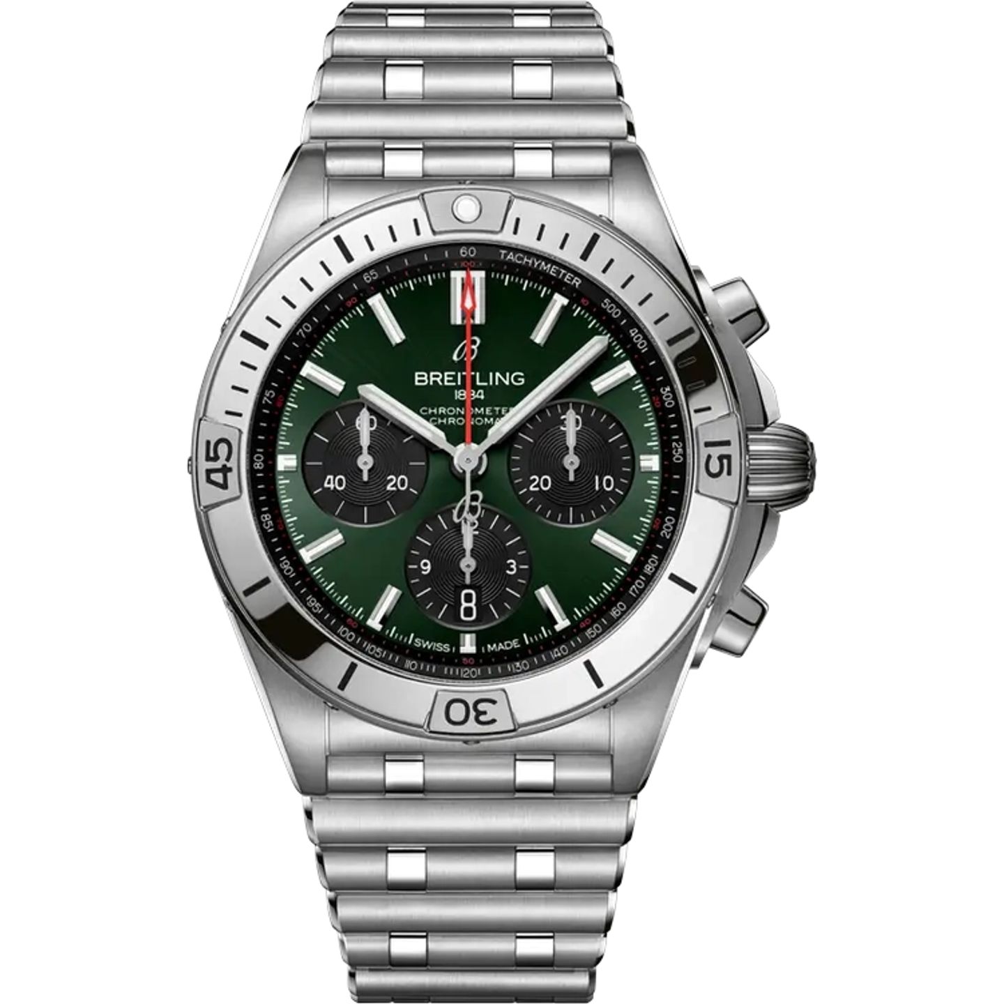 Breitling Chronomat 42 AB0134101L2A1 (2024) - Groen wijzerplaat 43mm Staal (1/1)